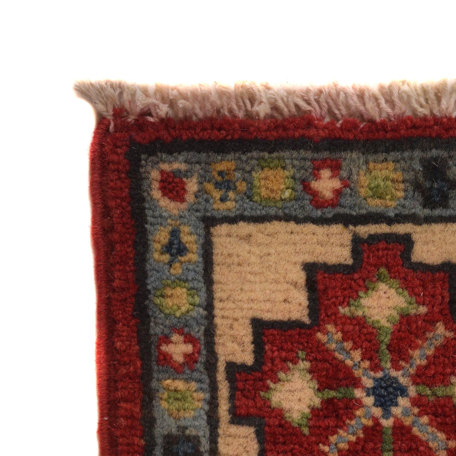 Handmade Kazak Area Rug 3' 3" x 4' 7" ft / 99 x 140 cm - No. B34623