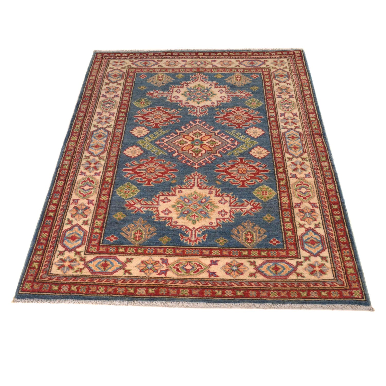 Hand knotted Kazak Carpet 3' 3" x 5' 0" ft / 98 x 153 cm - No. B34624