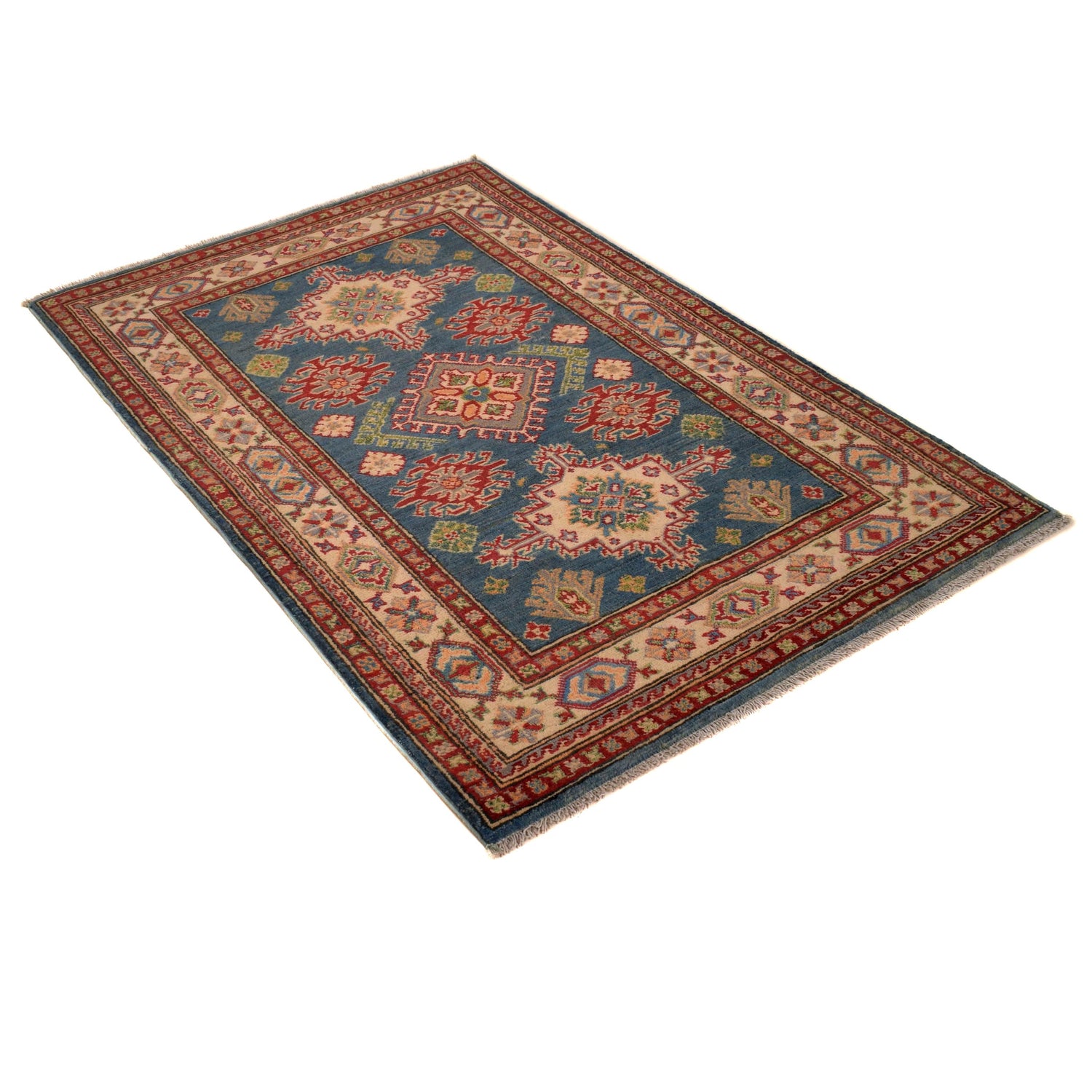 Hand knotted Kazak Carpet 3' 3" x 5' 0" ft / 98 x 153 cm - No. B34624