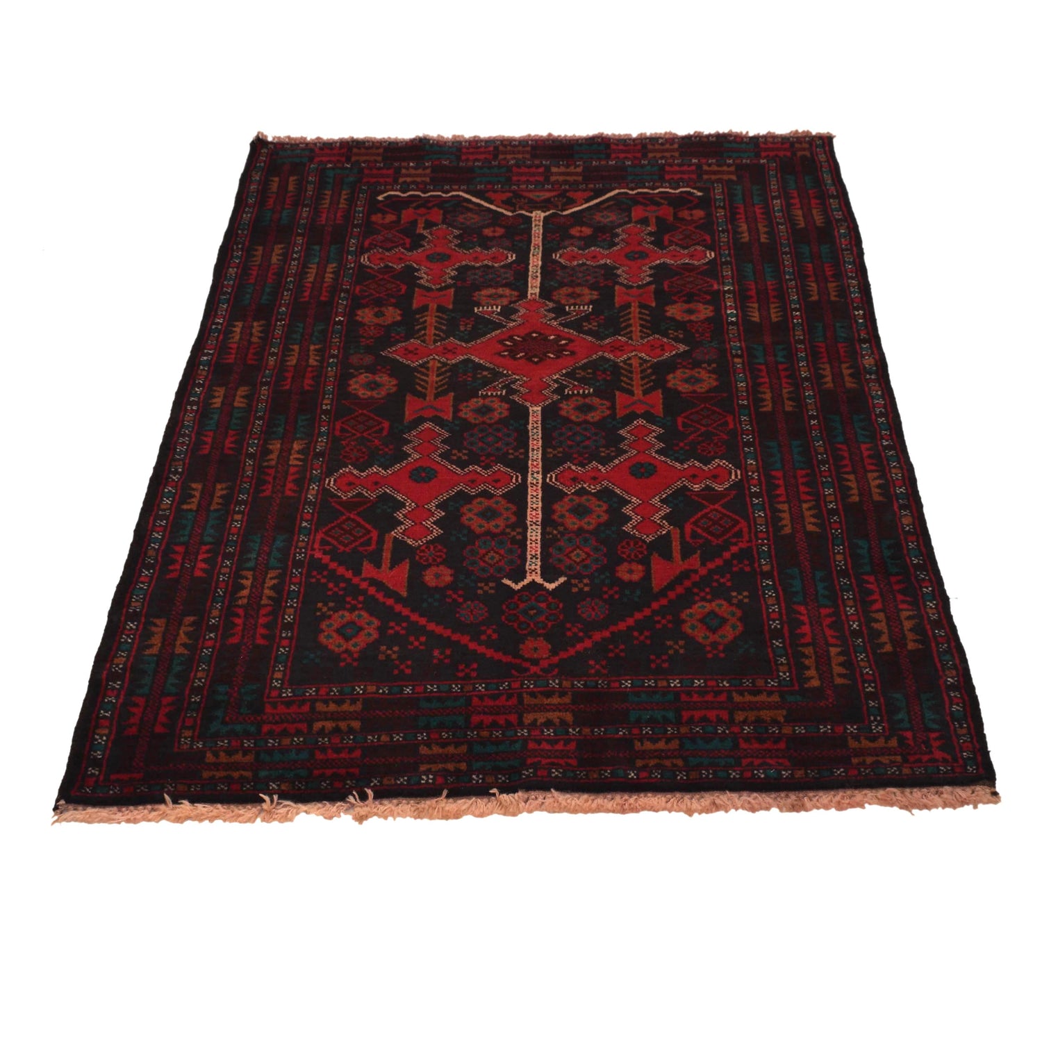 Hand Knotted Baluchi Rug  3' 1" x 4' 8" ft / 93 x 141 cm - No. B34627