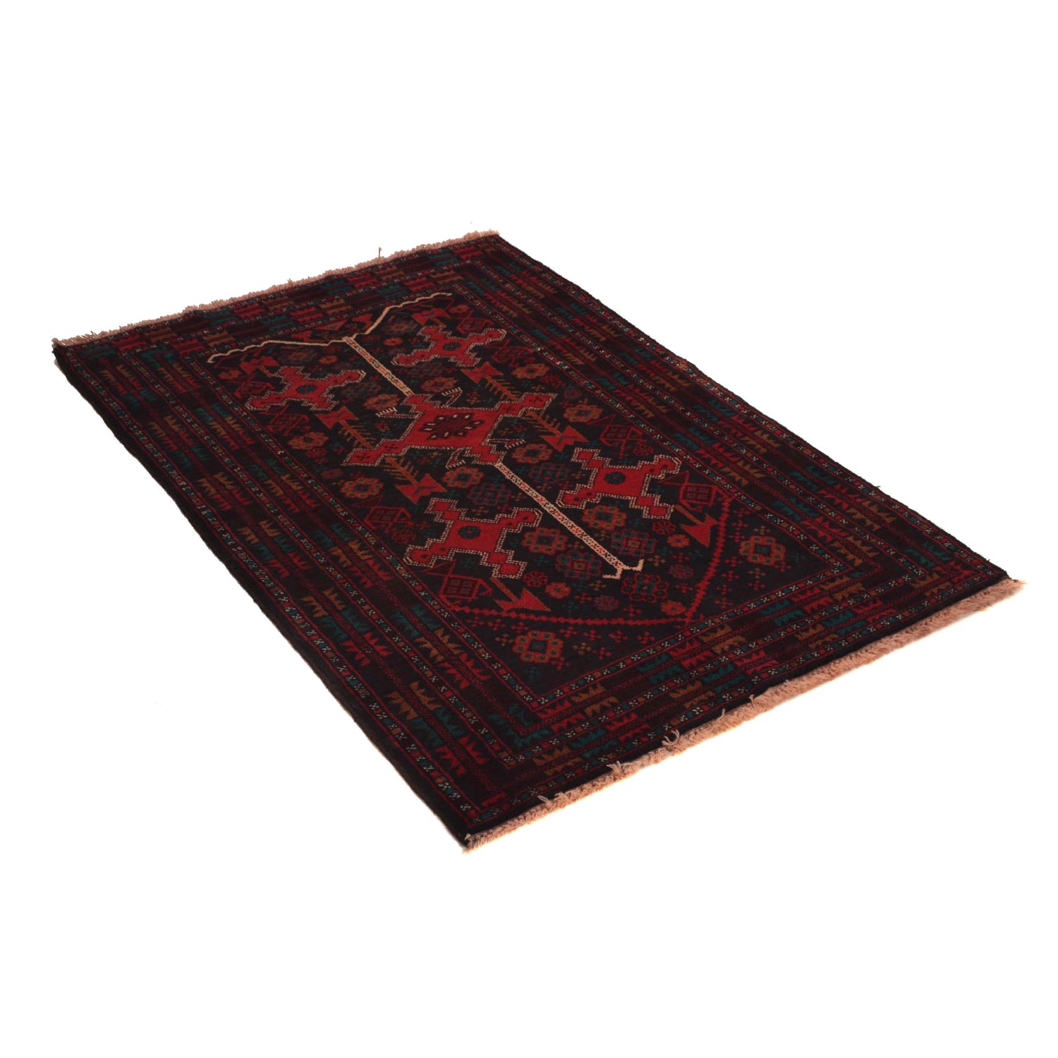 Hand Knotted Baluchi Rug  3' 1" x 4' 8" ft / 93 x 141 cm - No. B34627