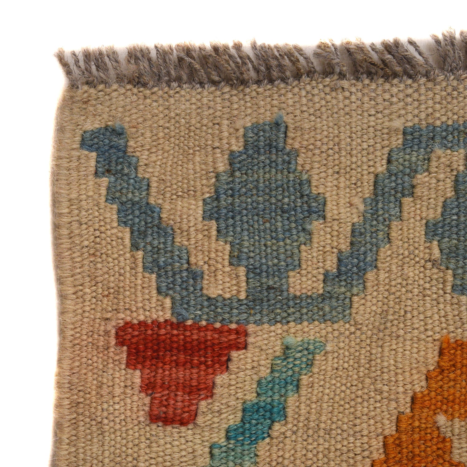 Hand Made Afghan Kilim 5' 10" x 8' 2" ft / 177 x 249 cm - No. B34641