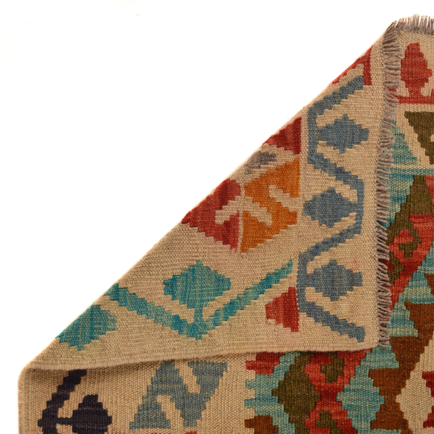 Hand Made Afghan Kilim 5' 10" x 8' 2" ft / 177 x 249 cm - No. B34641