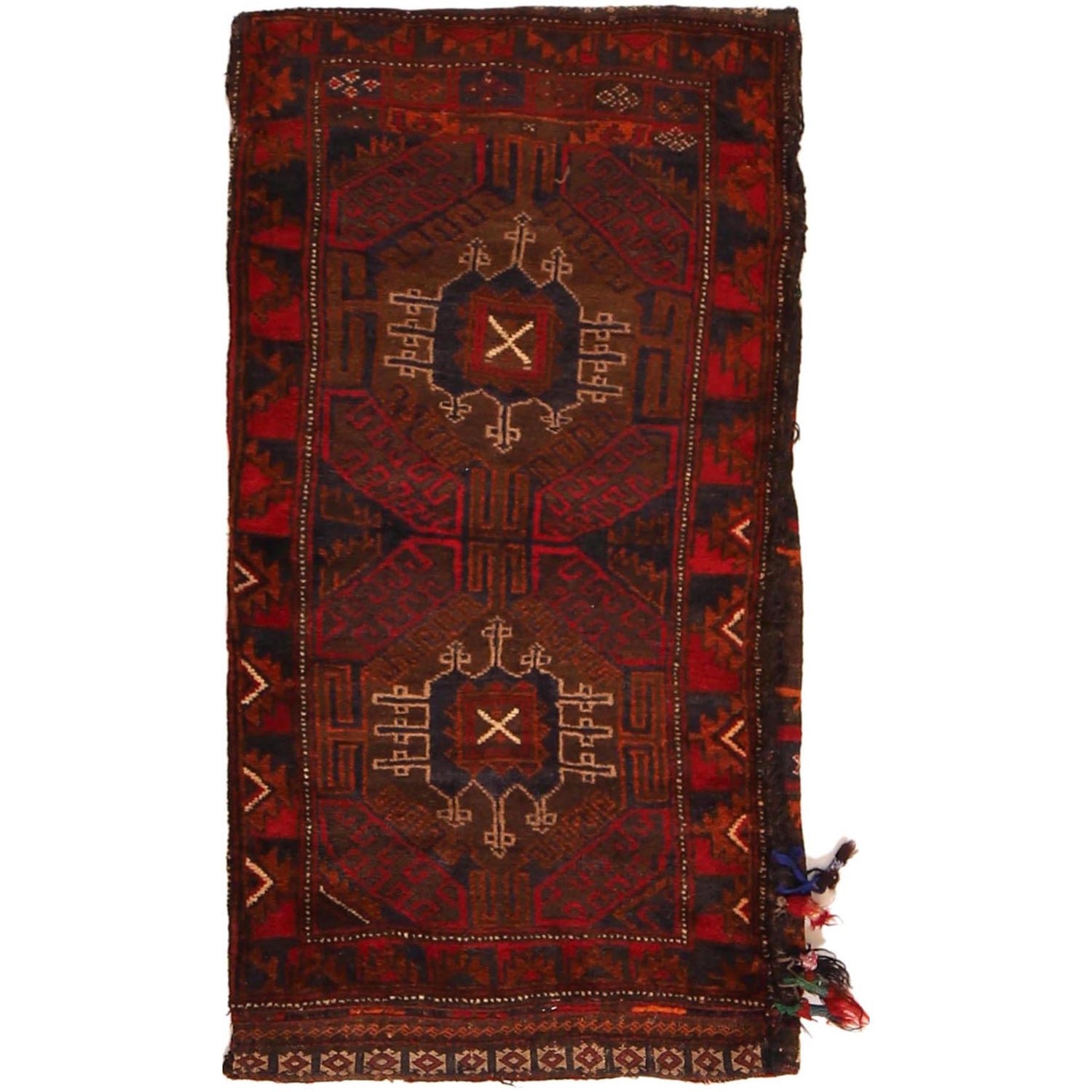 Afghan Balisht Cushion Rug 1' 9" x 3' 5" ft / 53 x 105 cm - No. B34652