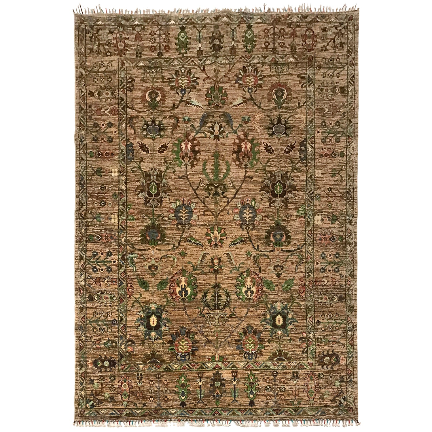 Hand knotted Sultani Carpet 6' 7" x 9' 7" ft / 200 x 291 cm - No. B34654