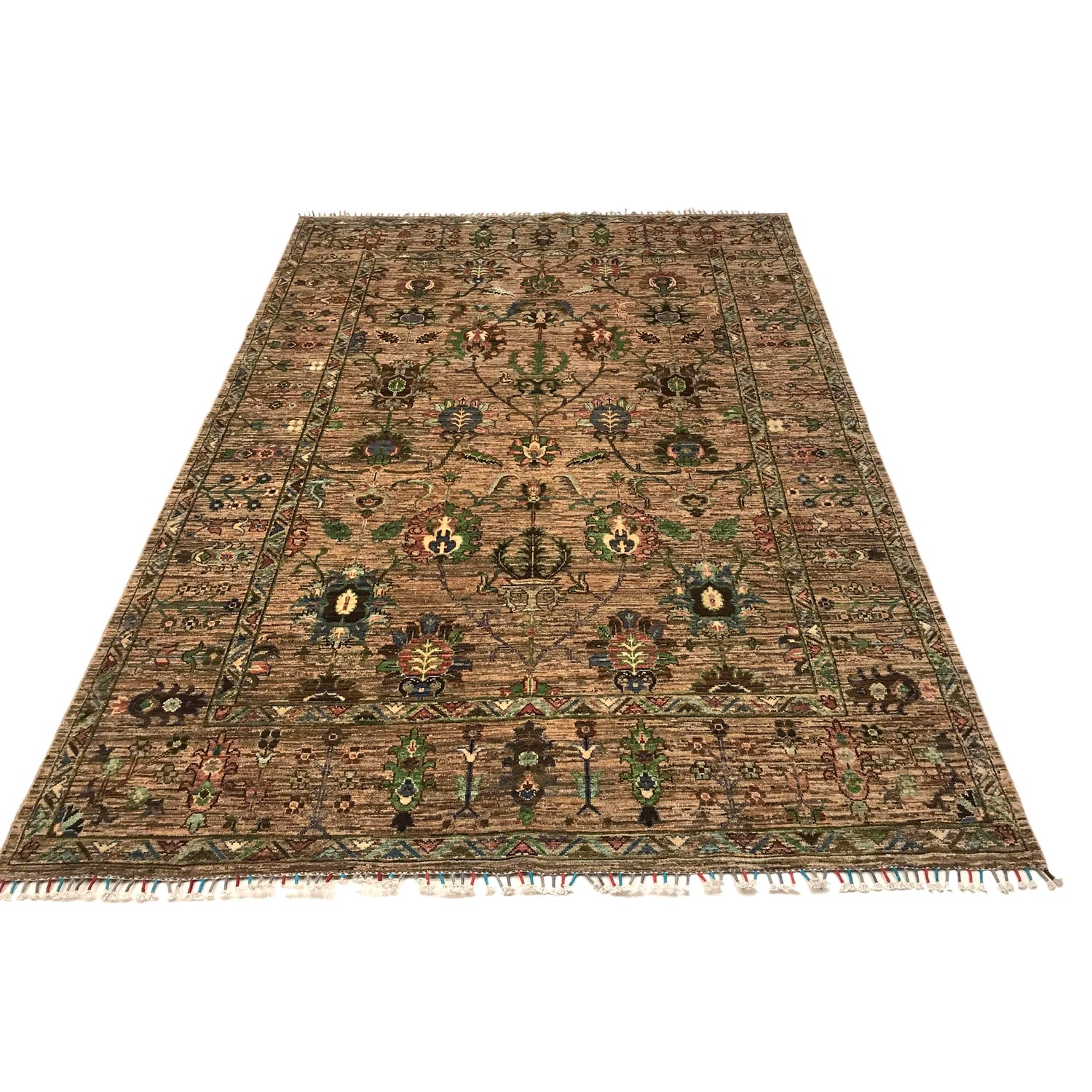 Hand knotted Sultani Carpet 6' 7" x 9' 7" ft / 200 x 291 cm - No. B34654