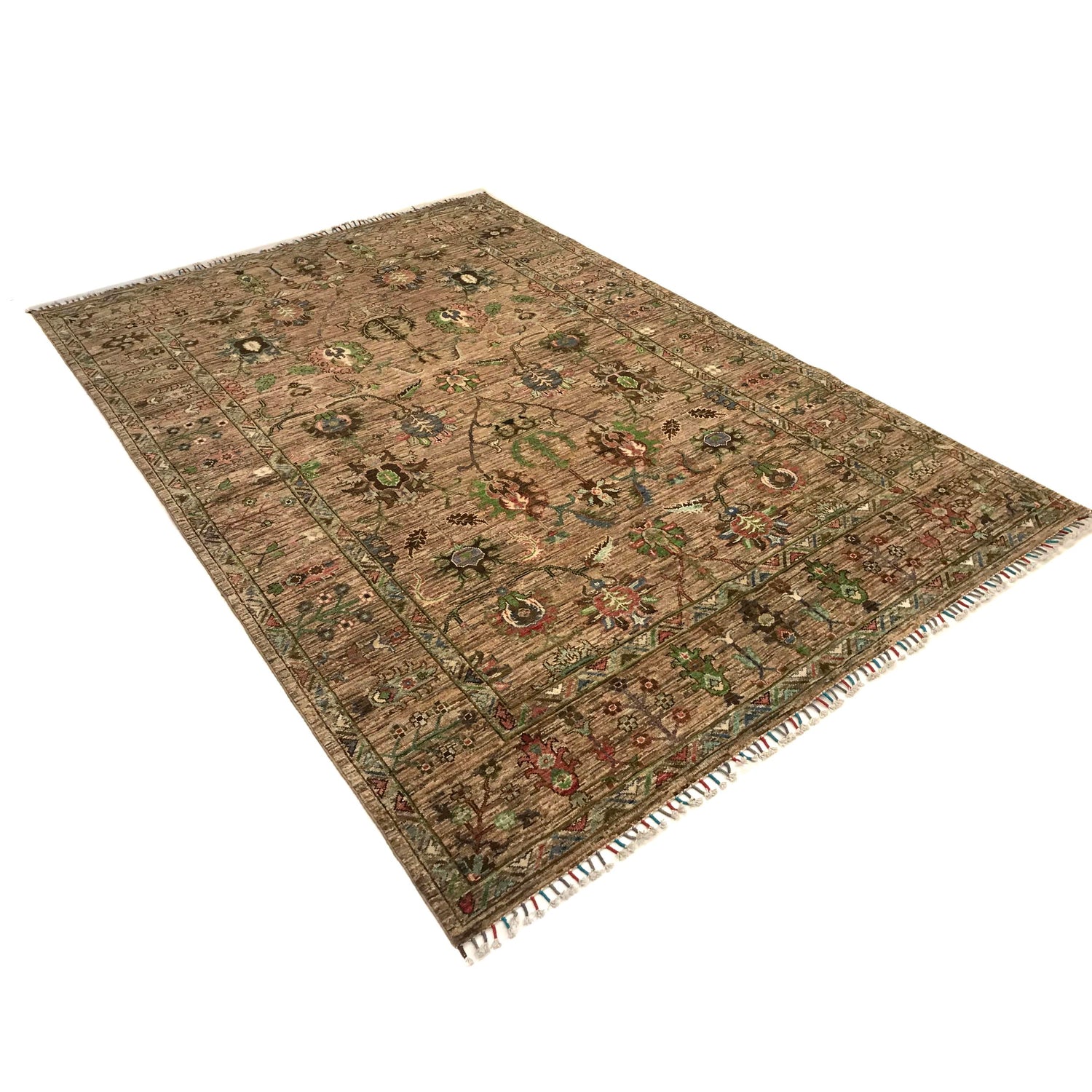 Hand knotted Sultani Carpet 6' 7" x 9' 7" ft / 200 x 291 cm - No. B34654