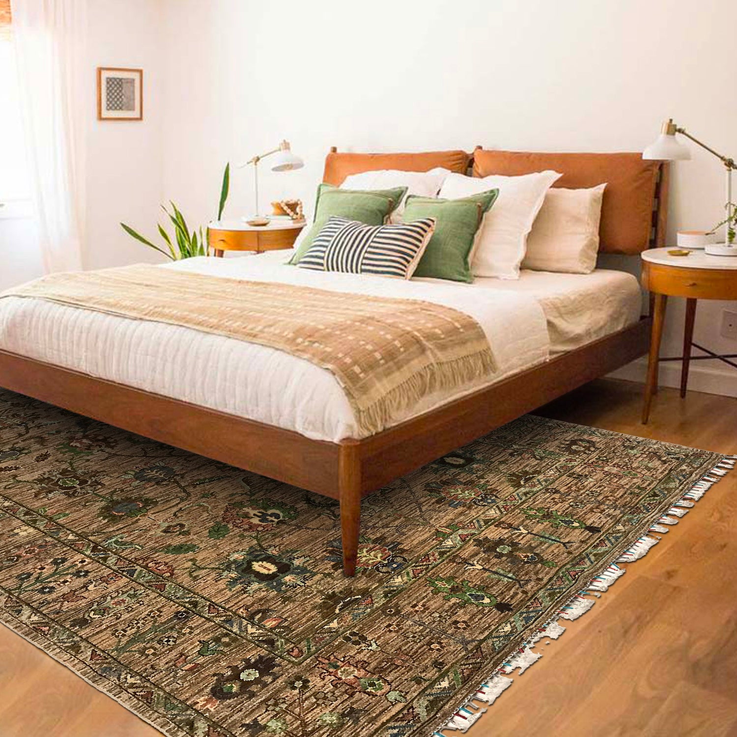 Hand knotted Sultani Carpet 6' 7" x 9' 7" ft / 200 x 291 cm - No. B34654