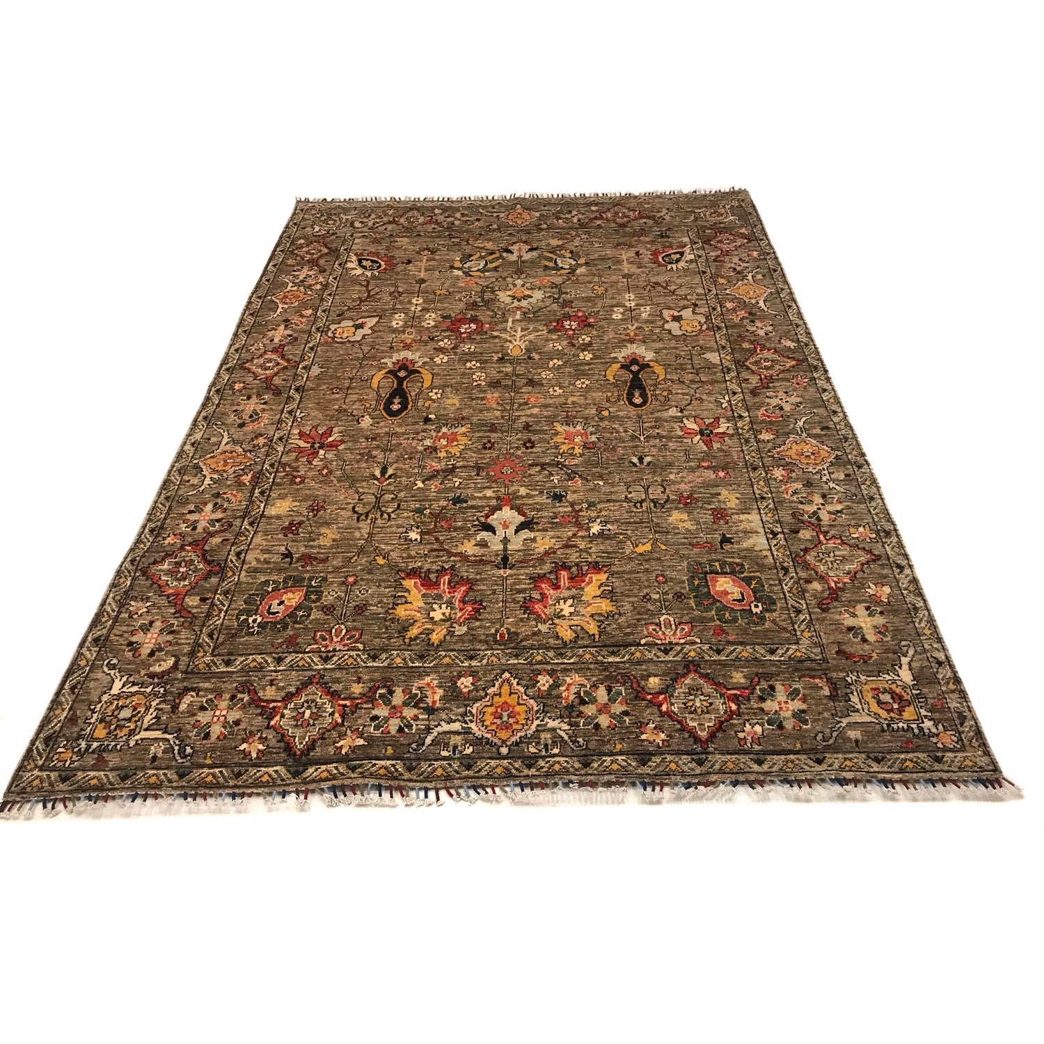 Handmade Sultani Area Rug 6' 7" x 9' 9" ft / 200 x 298 cm - No. B34659