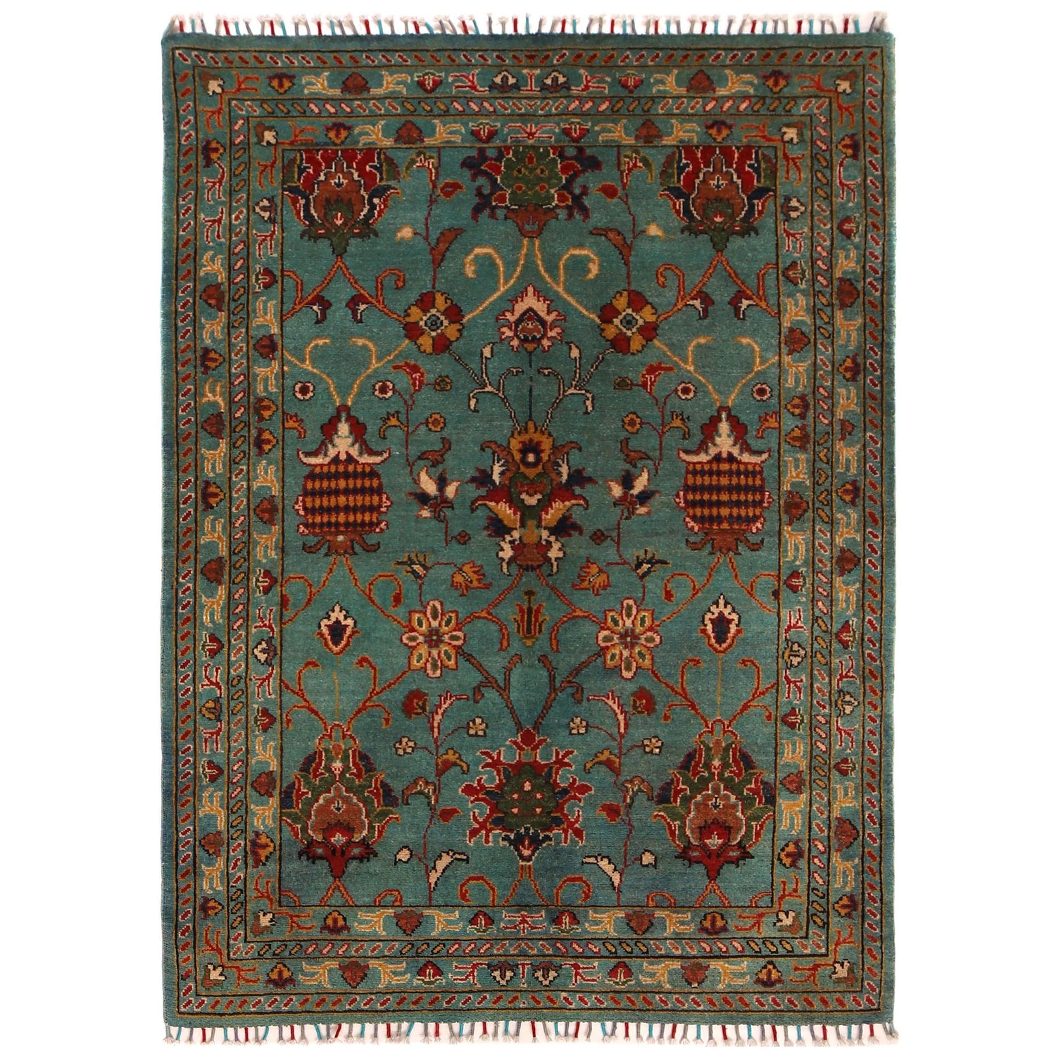 Hand Knotted Sultani Modern Rug 4' 1" x 5' 10" ft / 125 x 177 cm - No. B34660