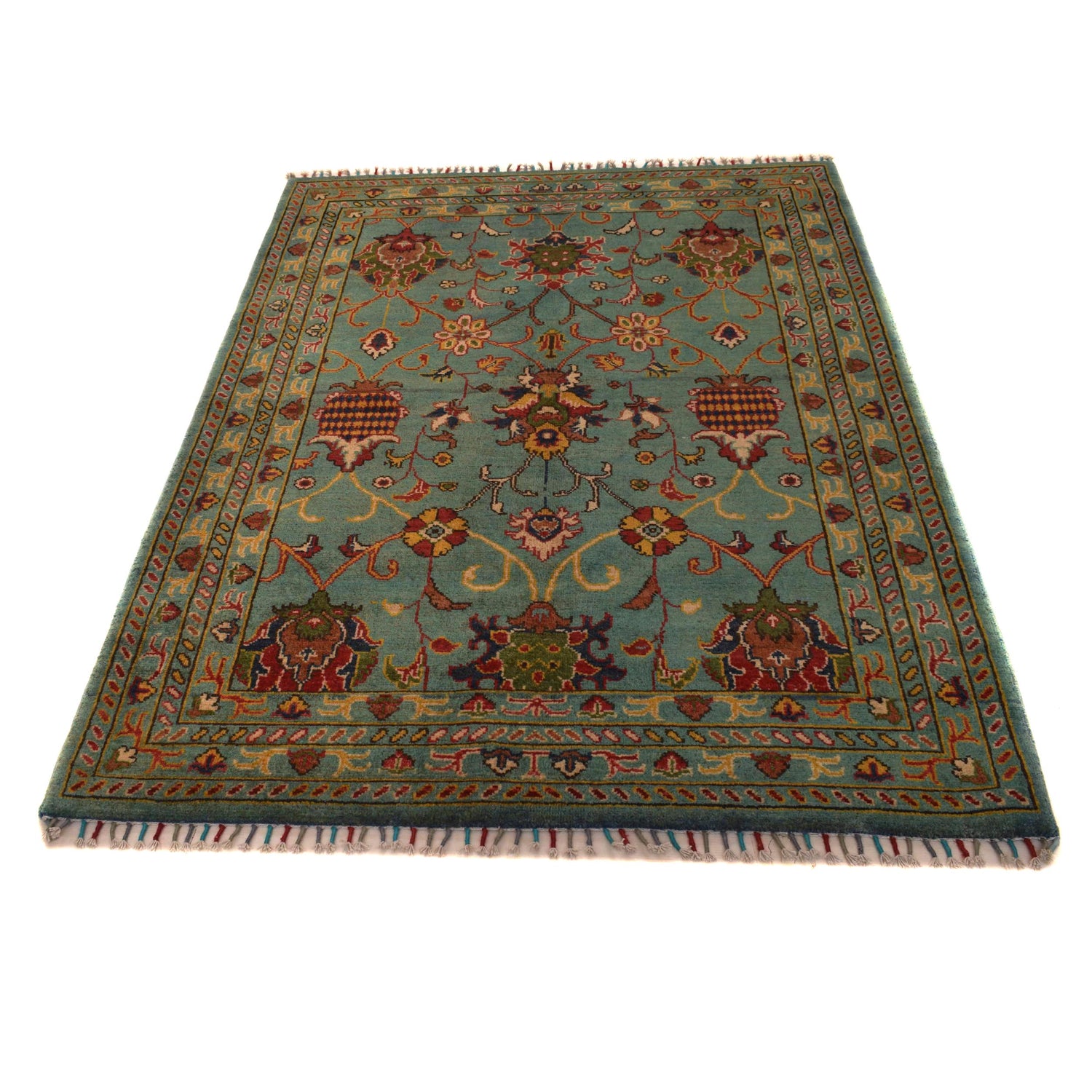 Hand Knotted Sultani Modern Rug 4' 1" x 5' 10" ft / 125 x 177 cm - No. B34660