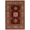 Handmade Kazak Area Rug 3' 4" x 5' 0" ft / 102 x 152 cm - No. B34661