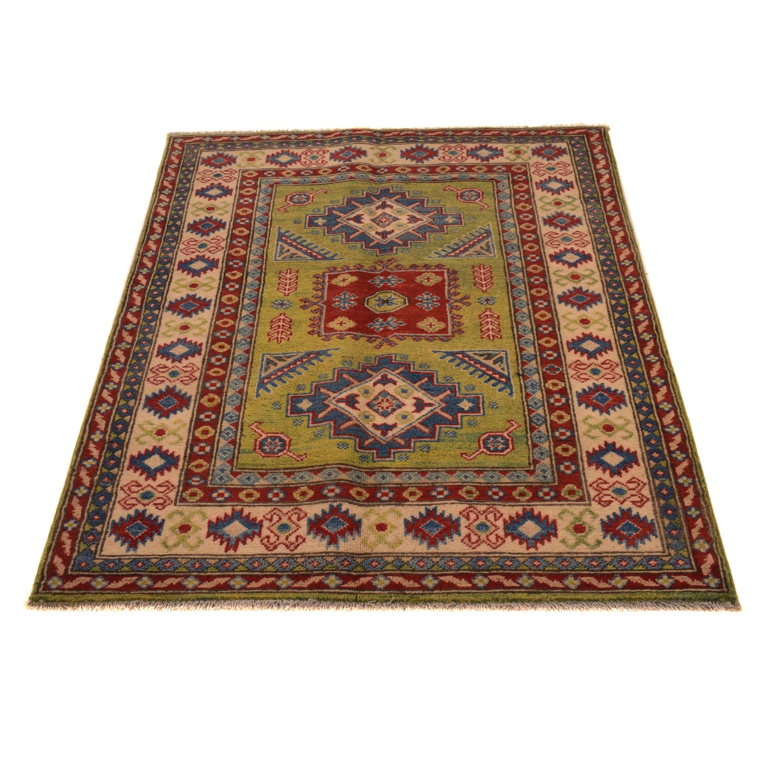Oriental Kazak Rug 3' 5" x 4' 8" ft / 103 x 143 cm - No. B34667