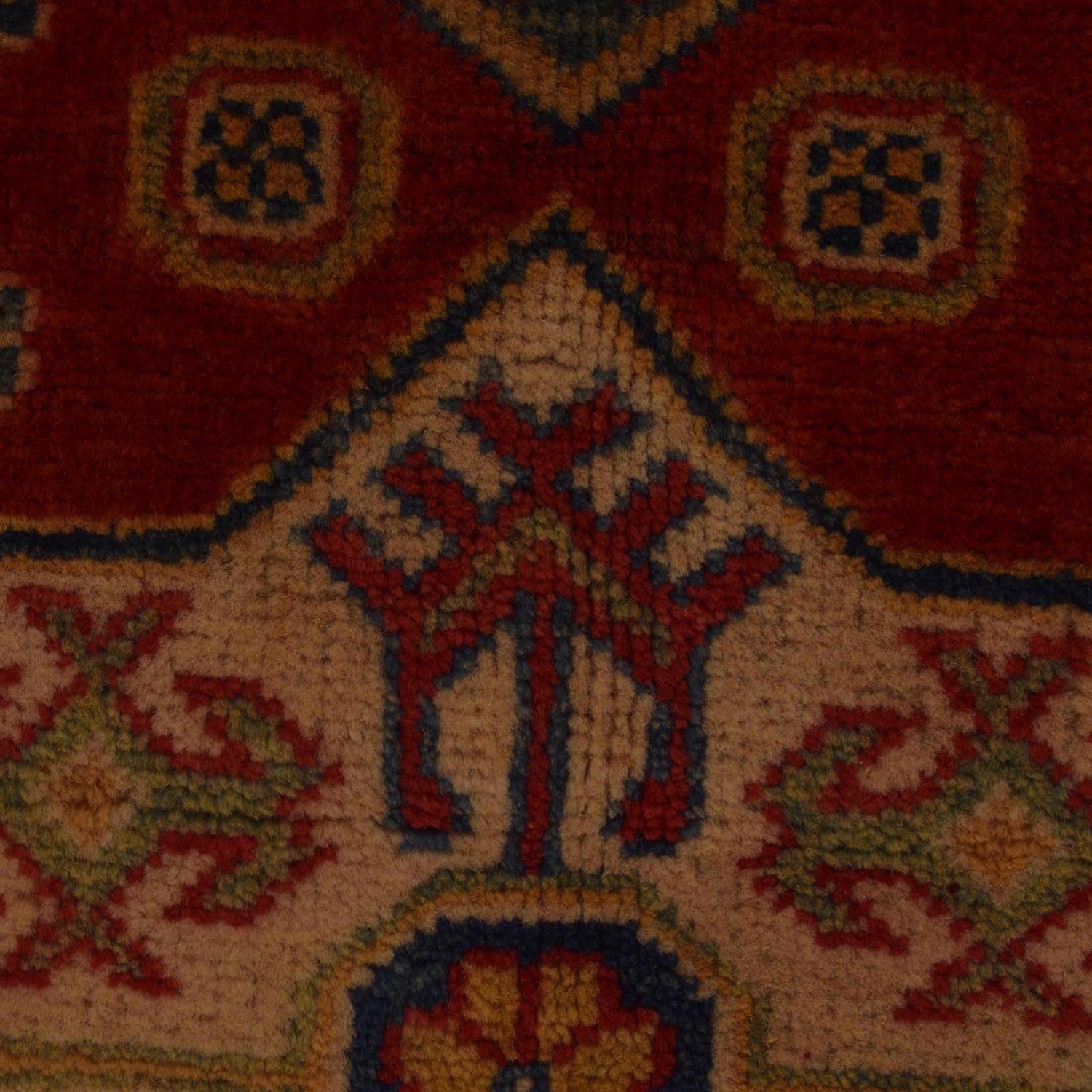 Hand knotted Kazak Carpet 3' 3" x 4' 8" ft / 100 x 142 cm - No. B34668