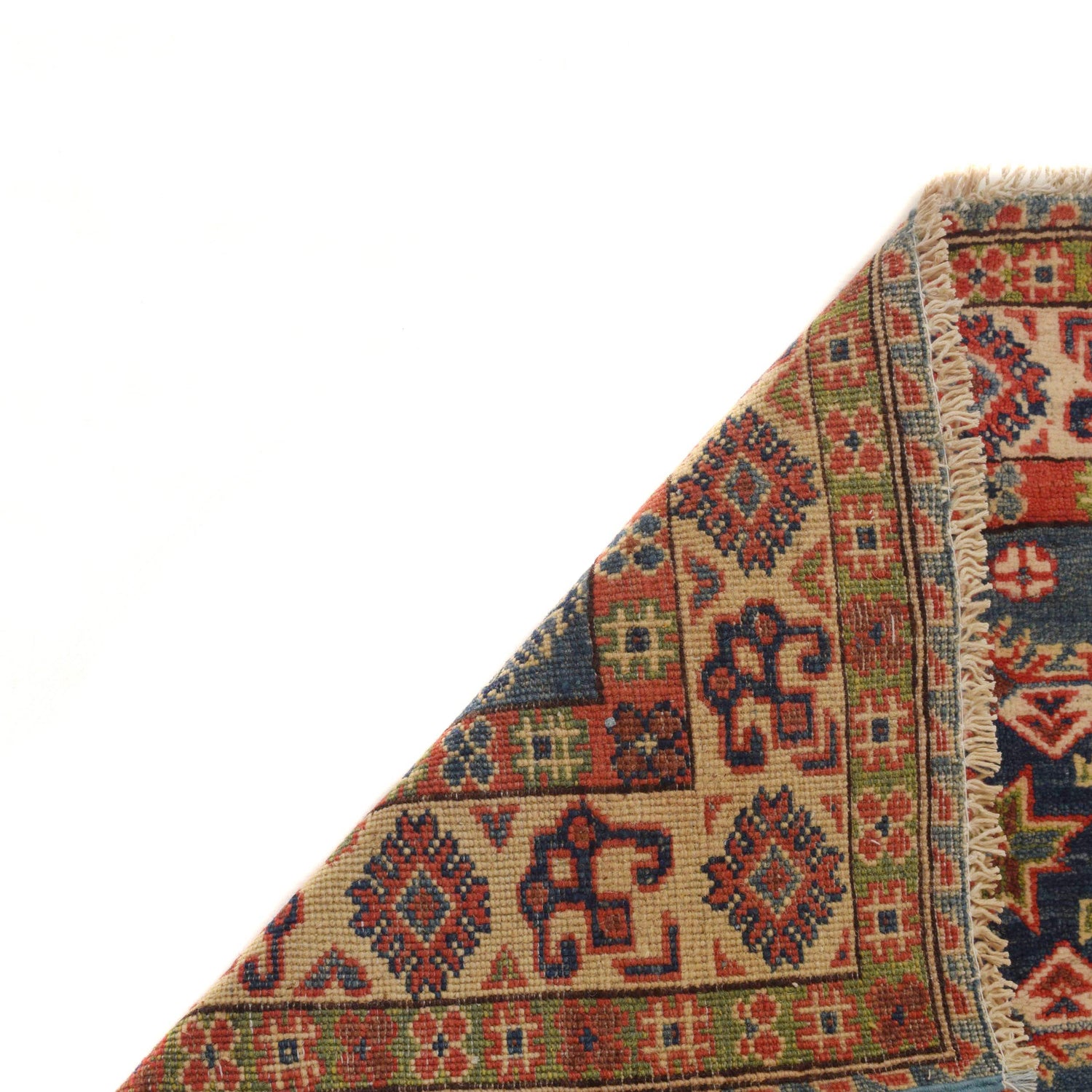 Hand Knotted Kazak Oriental Rug 3' 4" x 4' 9" ft / 102 x 145 cm - No. B34669