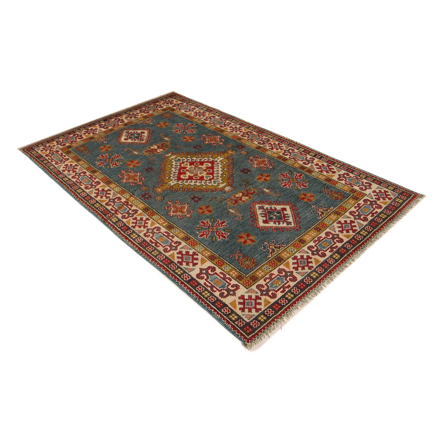 Hand knotted Kazak Rugs 3' 3" x 5' 5" ft / 98 x 165 cm - No. B34670
