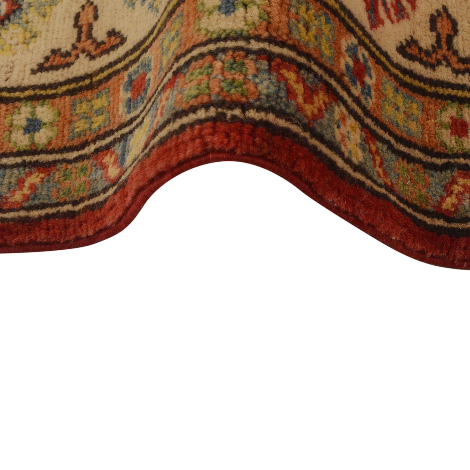 Hand Knotted Kazak Oriental Rug 3' 11" x 5' 10" ft / 120 x 179 cm - No. B34673