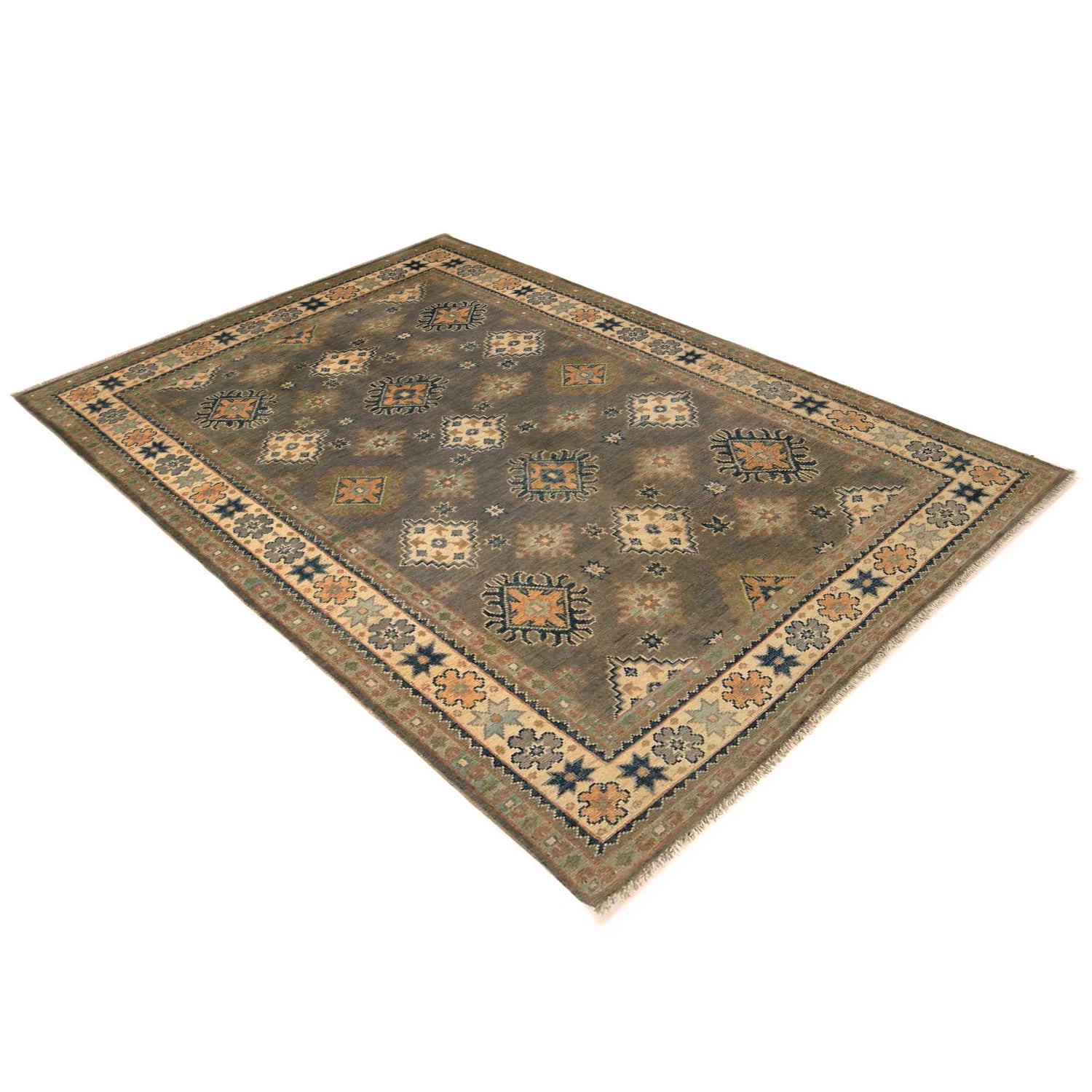 Hand knotted Kazak Rugs 3' 11" x 5' 10" ft / 119 x 179 cm - No. B34676