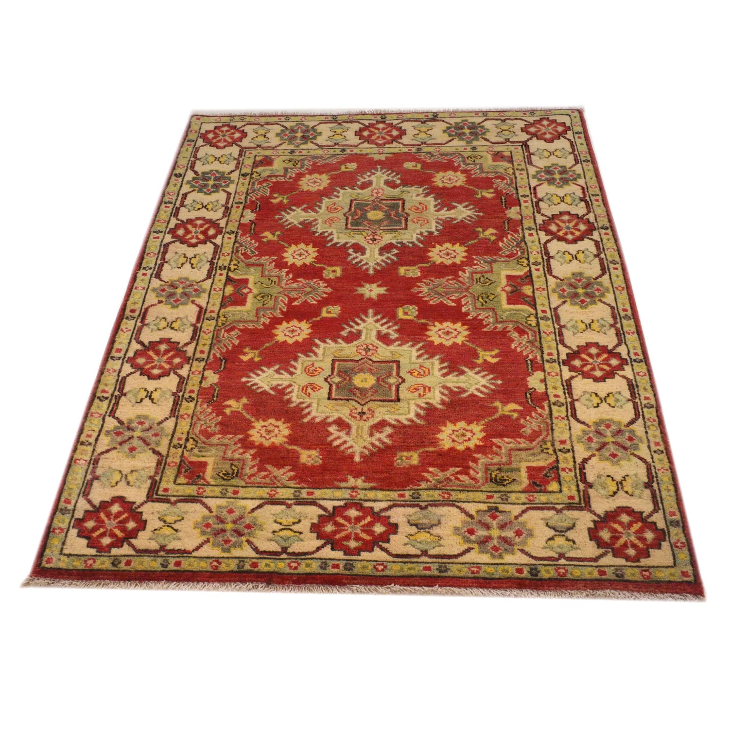 Oriental Kazak Rug 3' 5" x 4' 9" ft / 104 x 145 cm - No. B34677