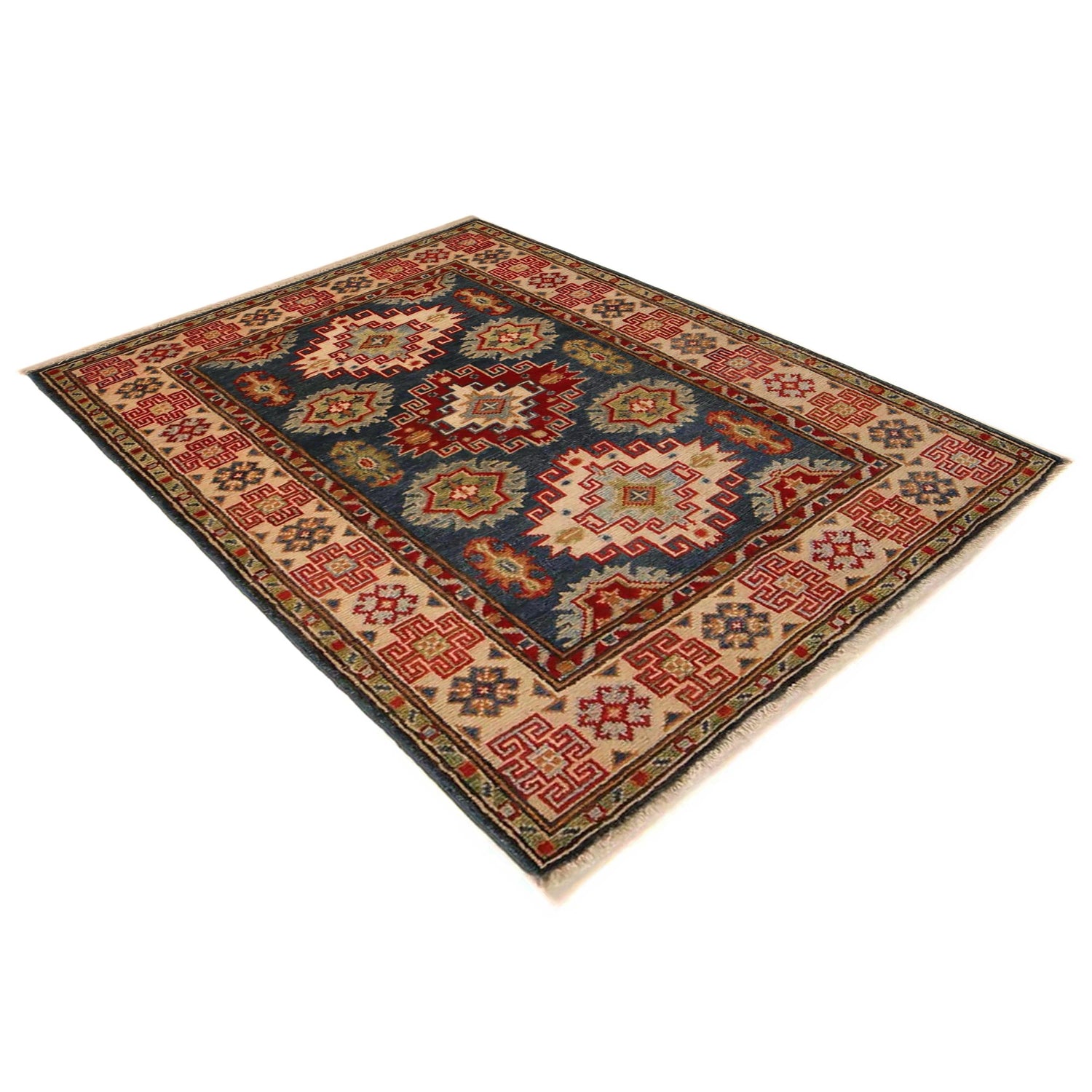 Hand knotted Kazak Carpet 2' 10" x 3' 9" ft / 86 x 115 cm - No. B34678