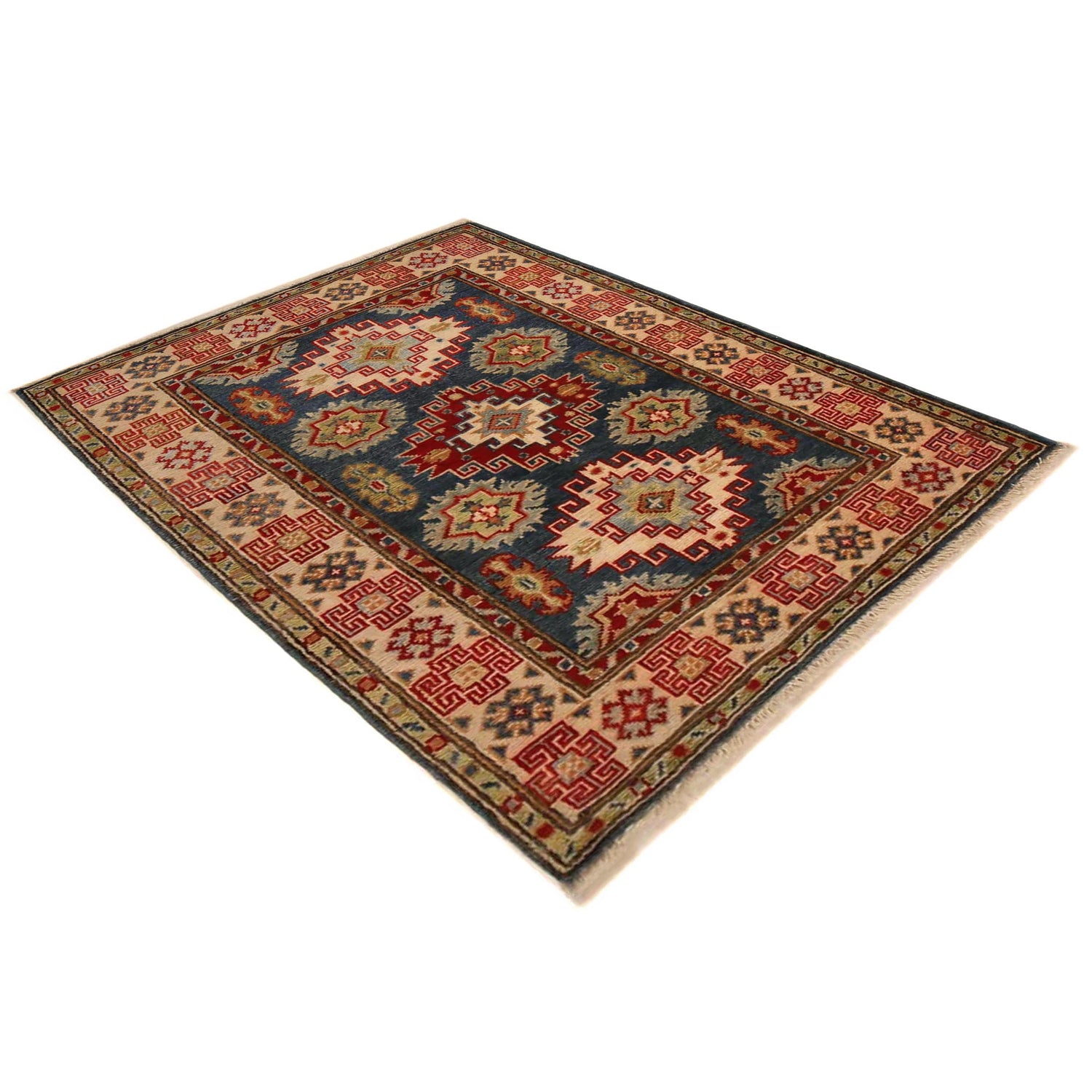 Hand knotted Kazak Carpet 2' 10" x 3' 9" ft / 86 x 115 cm - No. B34678