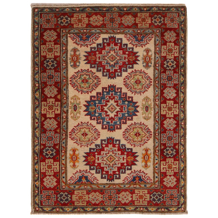 Hand Knotted Kazak Oriental Rug 2' 8" x 3' 10" ft / 82 x 116 cm - No. B34680