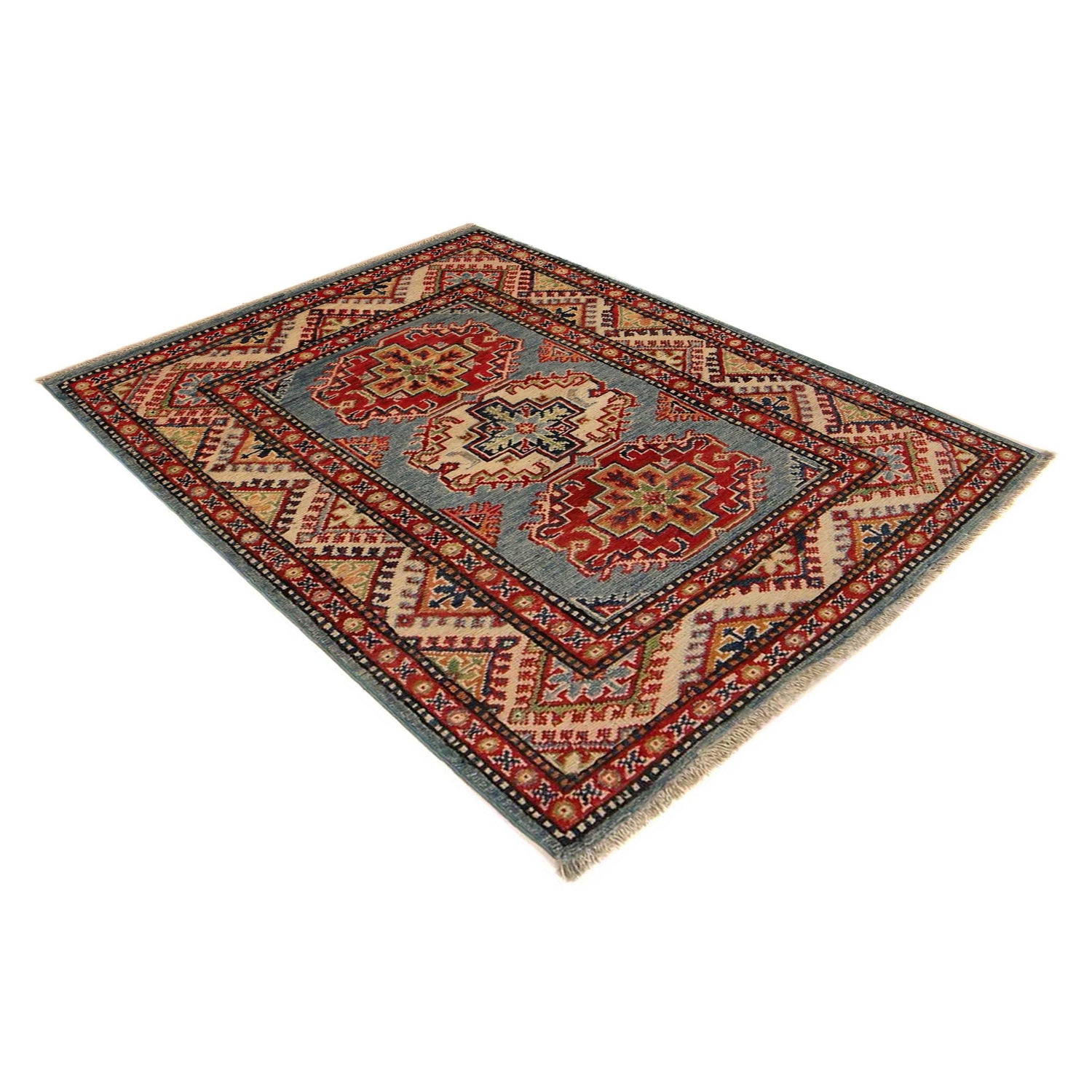 Handmade Kazak Area Rug 2' 10" x 3' 11" ft / 86 x 120 cm - No. B34682