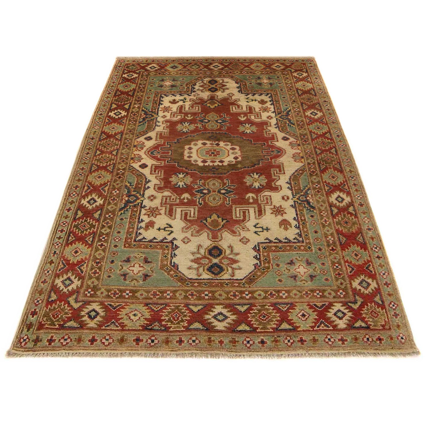 Hand Knotted Persian Heriz Area Rug 3' 5" x 5' 0" ft / 104 x 152 cm - No. B34683