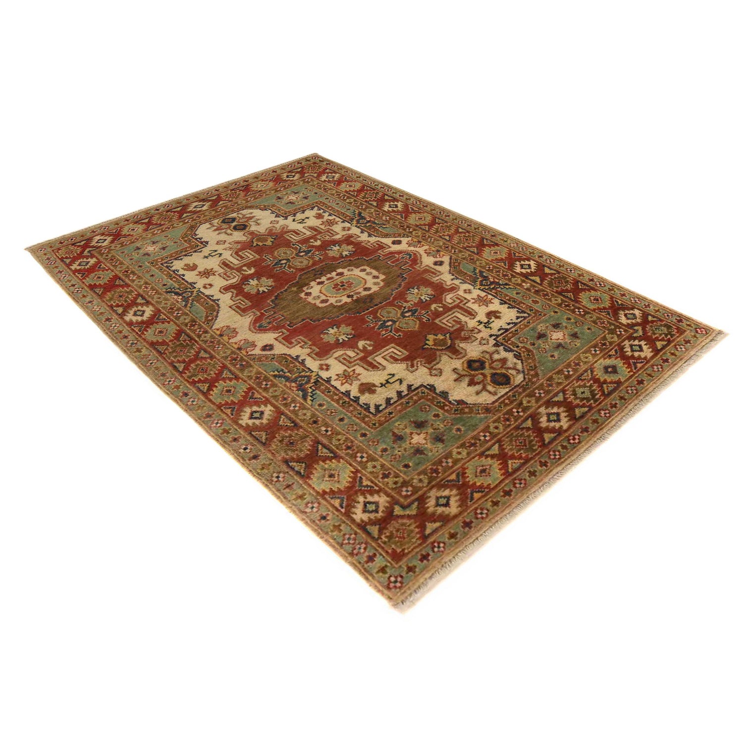 Hand Knotted Persian Heriz Area Rug 3' 5" x 5' 0" ft / 104 x 152 cm - No. B34683