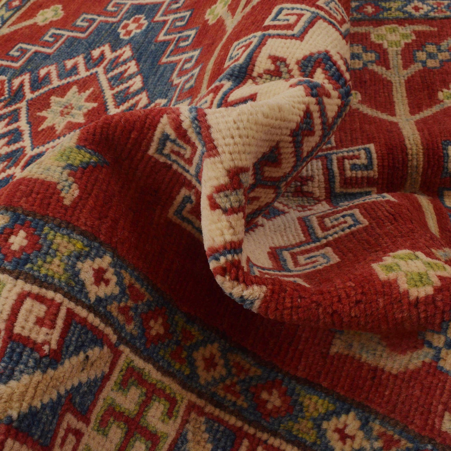 Hand Knotted Kazak Oriental Rug 3' 2" x 4' 9" ft / 97 x 145 cm - No. B34686