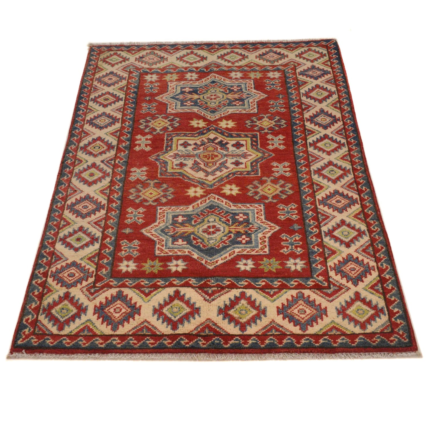 Hand knotted Kazak Rugs 3' 1" x 4' 7" ft / 95 x 140 cm - No. B34687