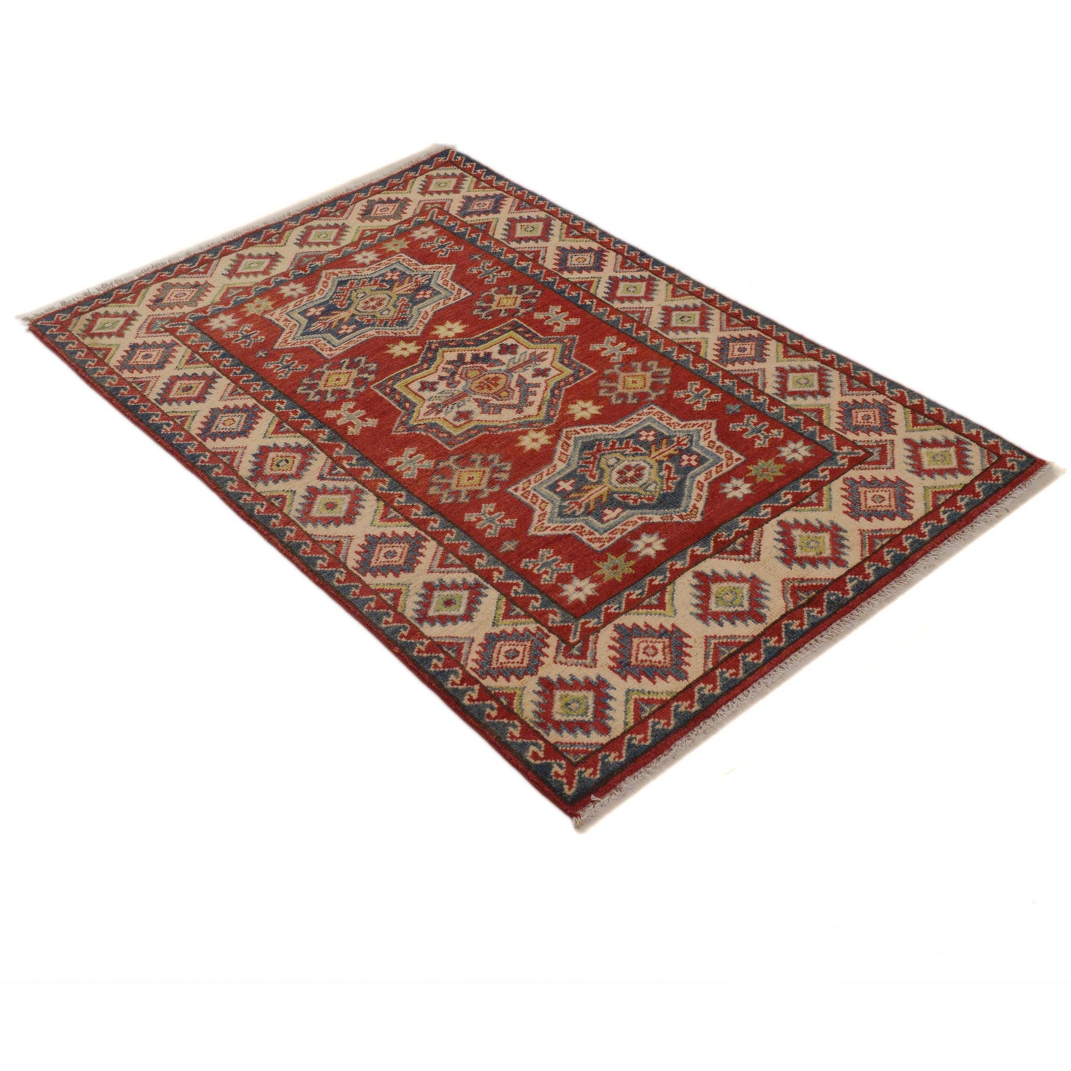 Hand knotted Kazak Rugs 3' 1" x 4' 7" ft / 95 x 140 cm - No. B34687