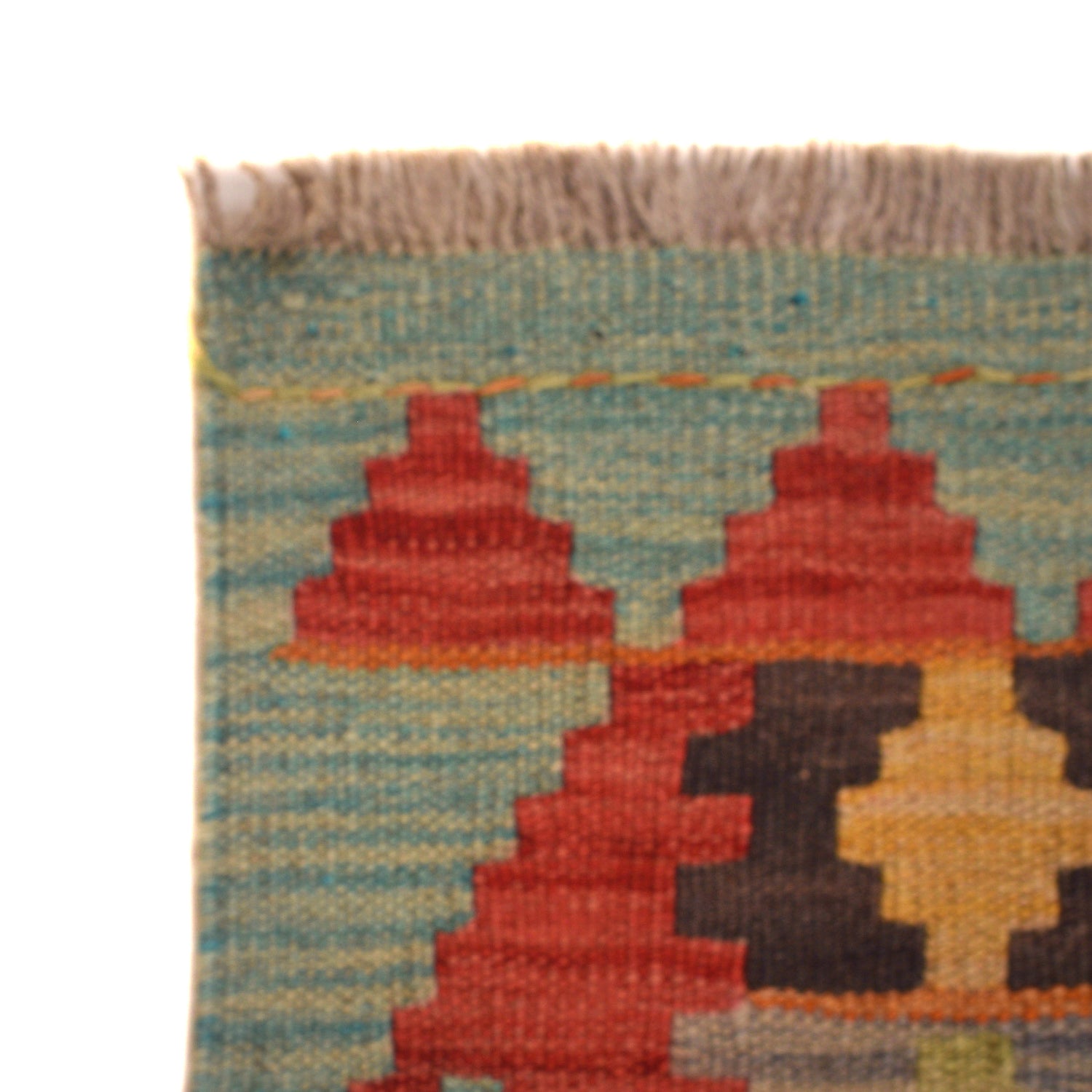 Hand Made Afghan Kilim 6' 0" x 8' 0" ft / 184 x 243 cm - No. B34691