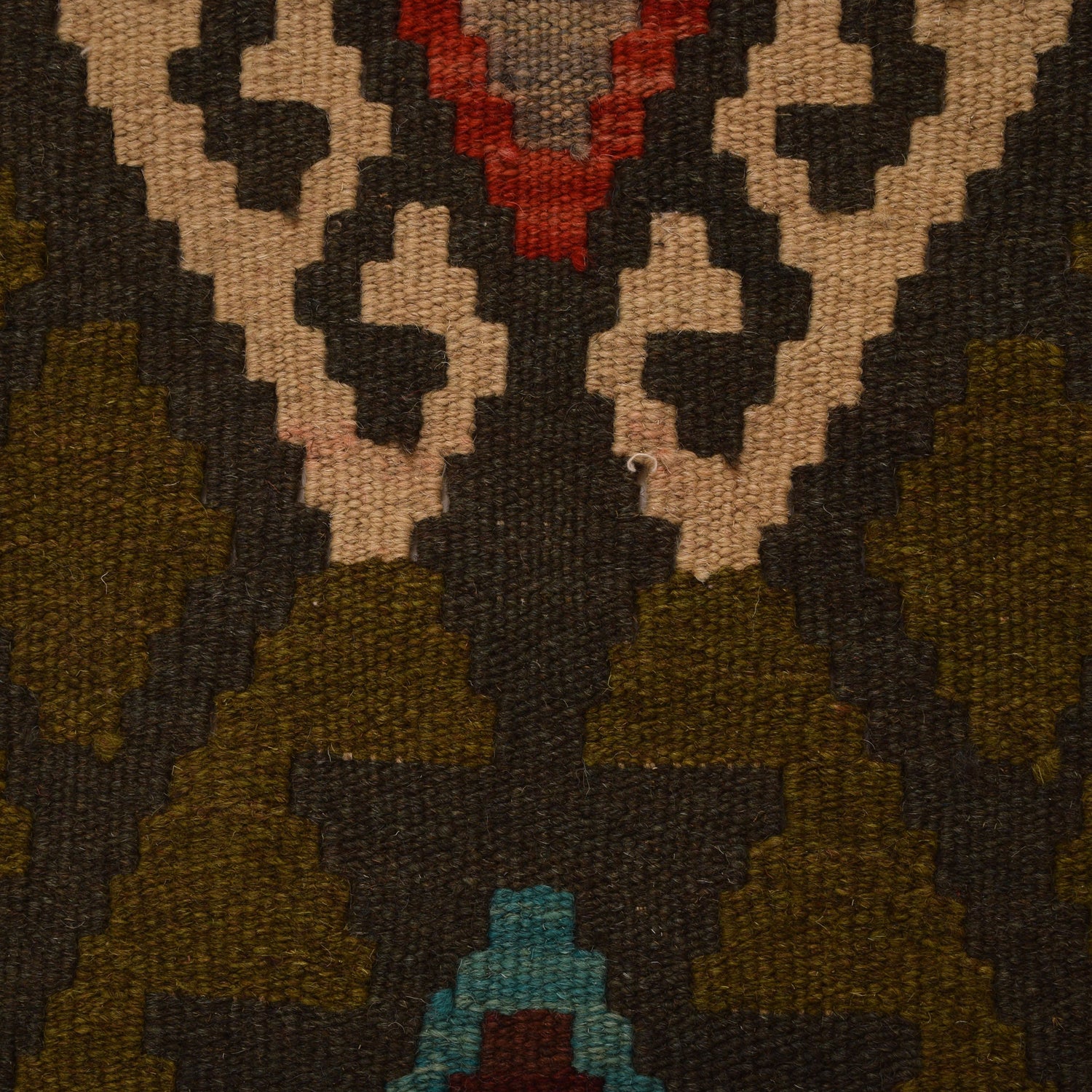 Hand Made Afghan Kilim 5' 11" x 7' 9" ft / 180 x 237 cm - No. B34692