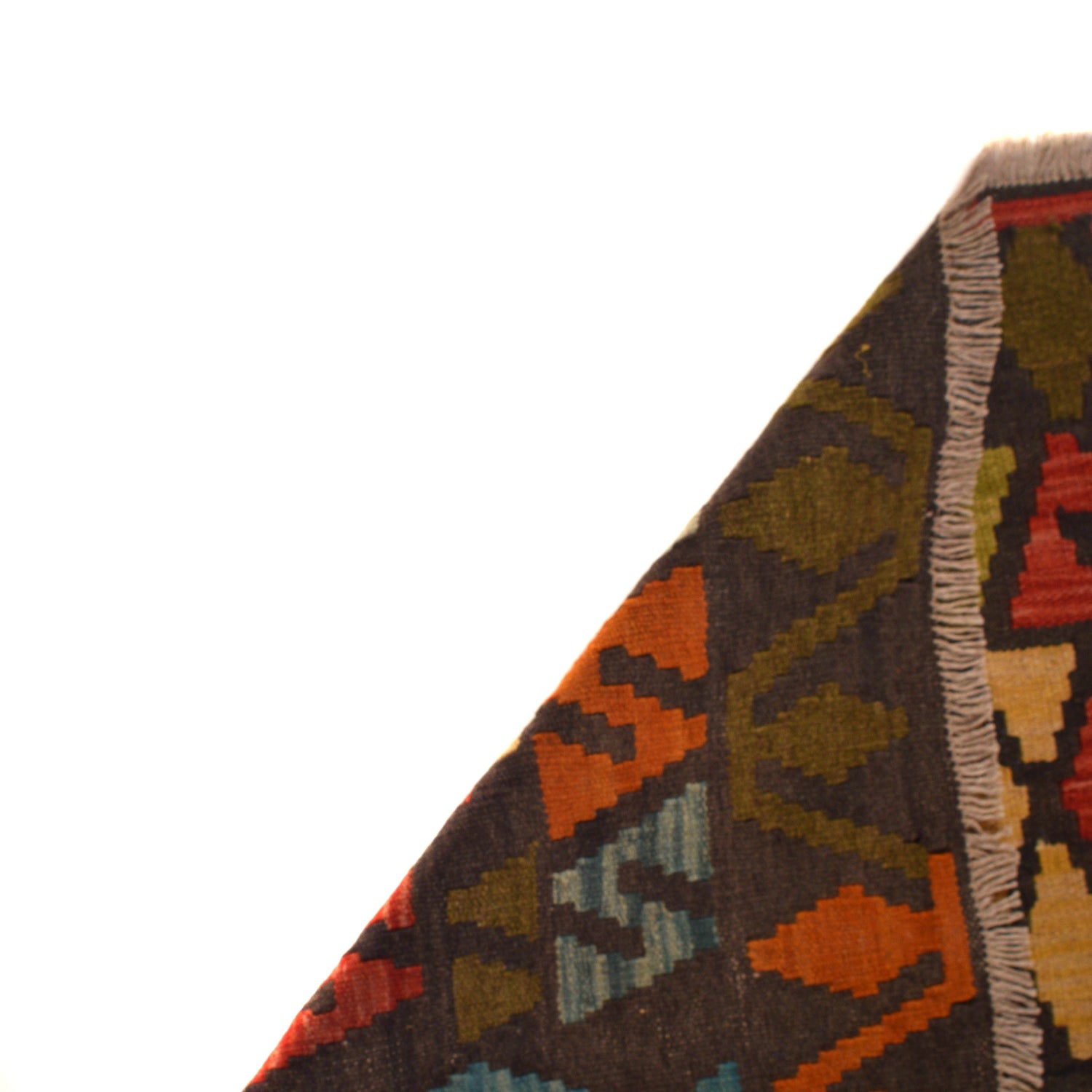 Hand Made Afghan Kilim 5' 11" x 7' 9" ft / 180 x 237 cm - No. B34692