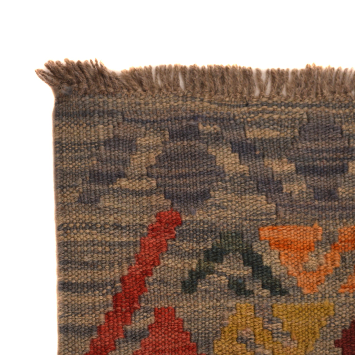 Hand Made Afghan Kilim 5' 11" x 7' 9" ft / 180 x 237 cm - No. B34693