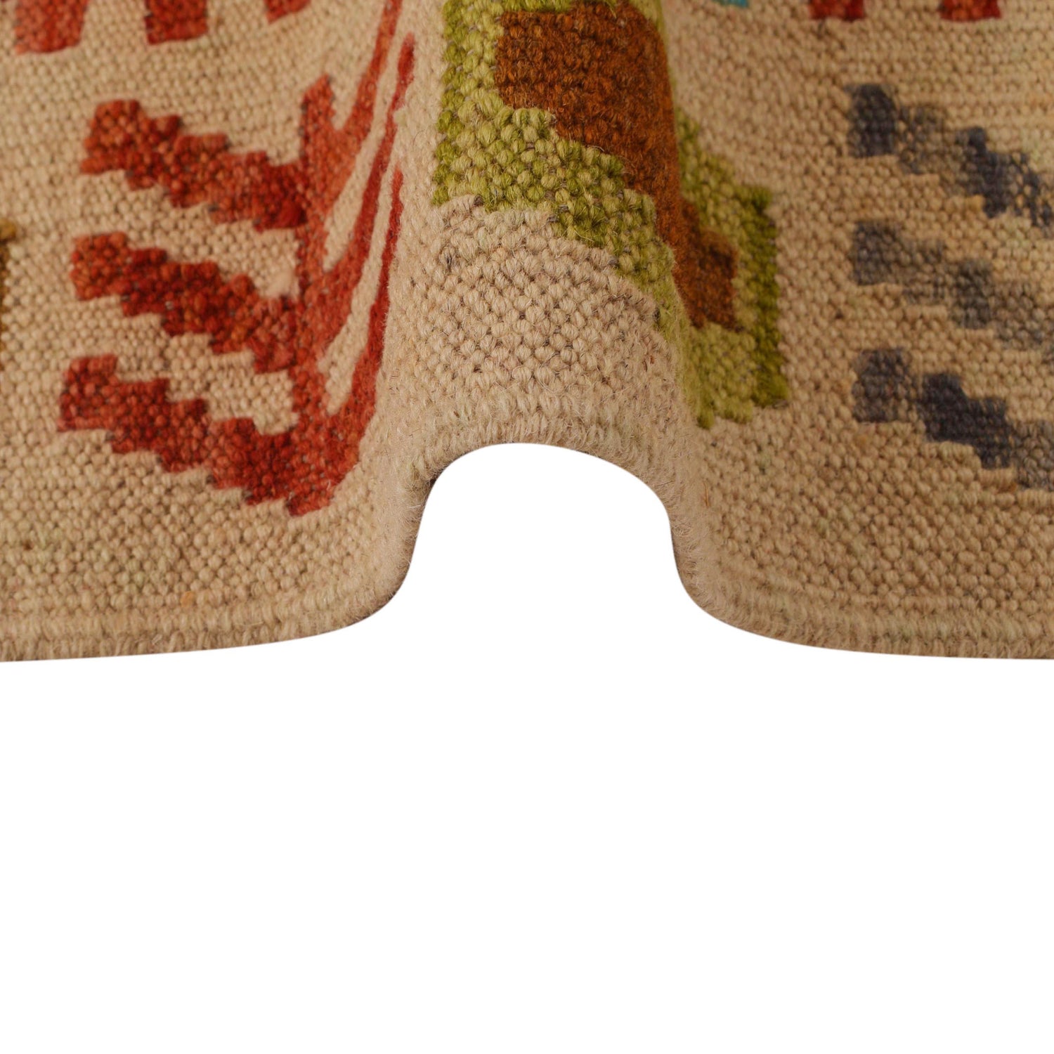 Handmade Vegetable Kilim 4' 2" x 5' 10" ft / 126 x 179 cm - No. B34699