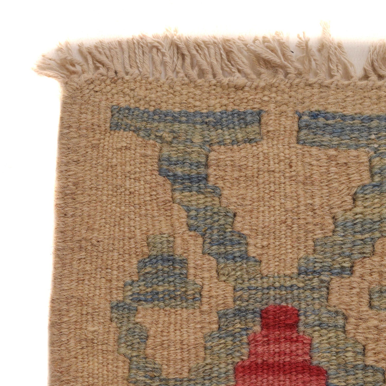 Handmade Vegetable Kelim 4' 2" x 5' 9" ft / 127 x 175 cm - No. B34700