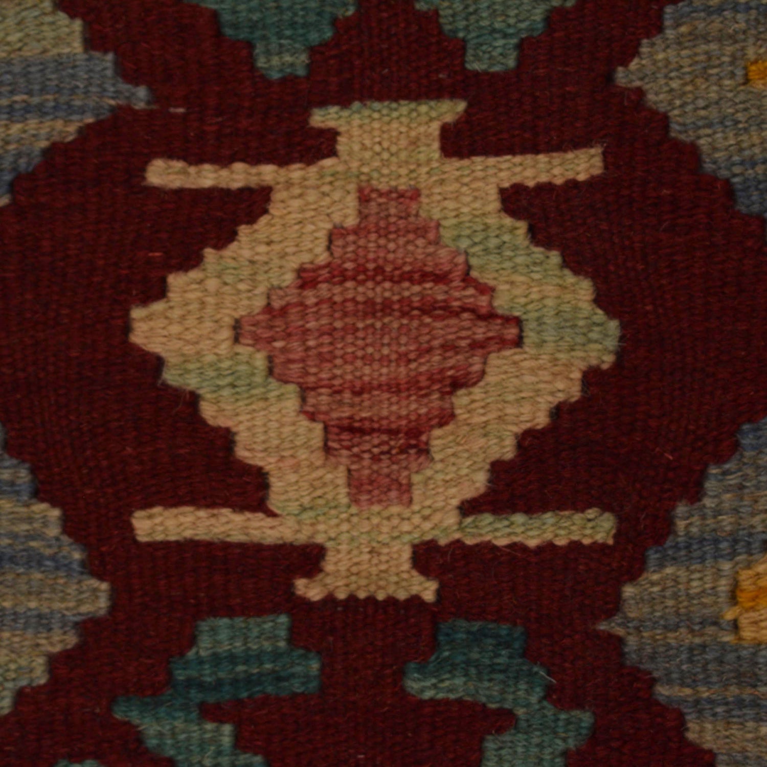 Handmade Vegetable Kelim 4' 2" x 5' 9" ft / 127 x 175 cm - No. B34700