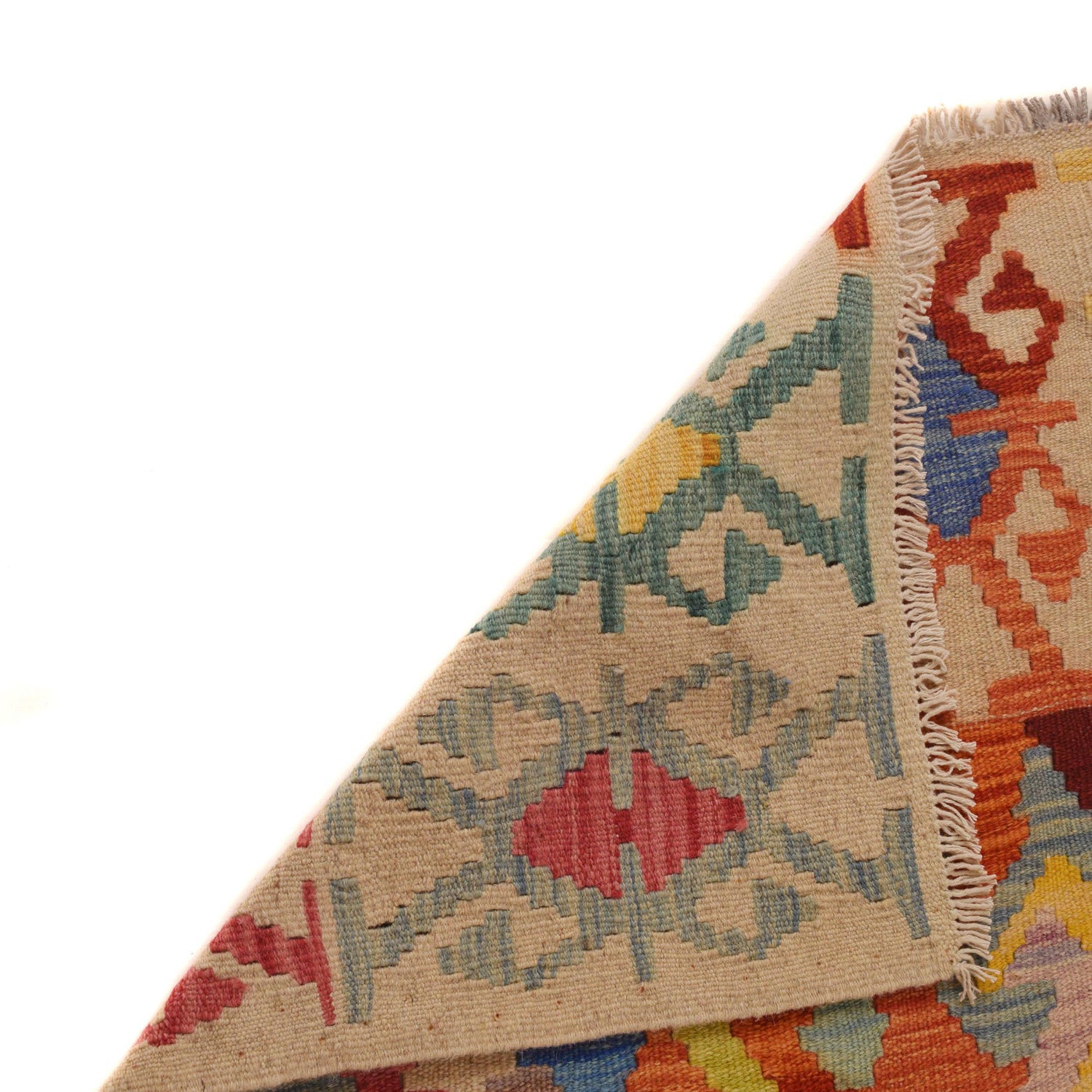 Handmade Vegetable Kelim 4' 2" x 5' 9" ft / 127 x 175 cm - No. B34700