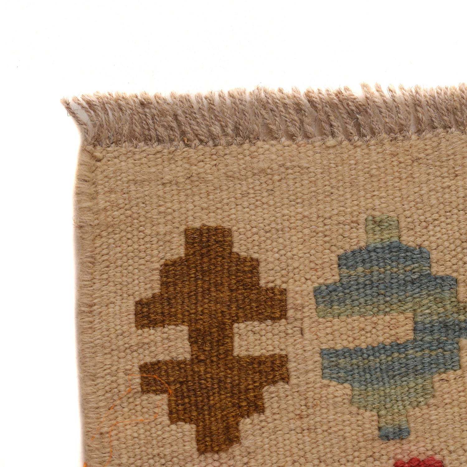 Handmade Turkish Design Wool Kilim 4' 2" x 6' 0" ft / 128 x 182 cm - No. B34701