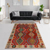 Handmade Afghan Vegetable Kilim 4' 2" x 6' 1" ft / 126 x 185 cm - No. B34709