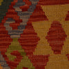 Colorful Flat-Weave Wool Kilim 4' 1" x 5' 11" ft / 125 x 180 cm - No. B34712