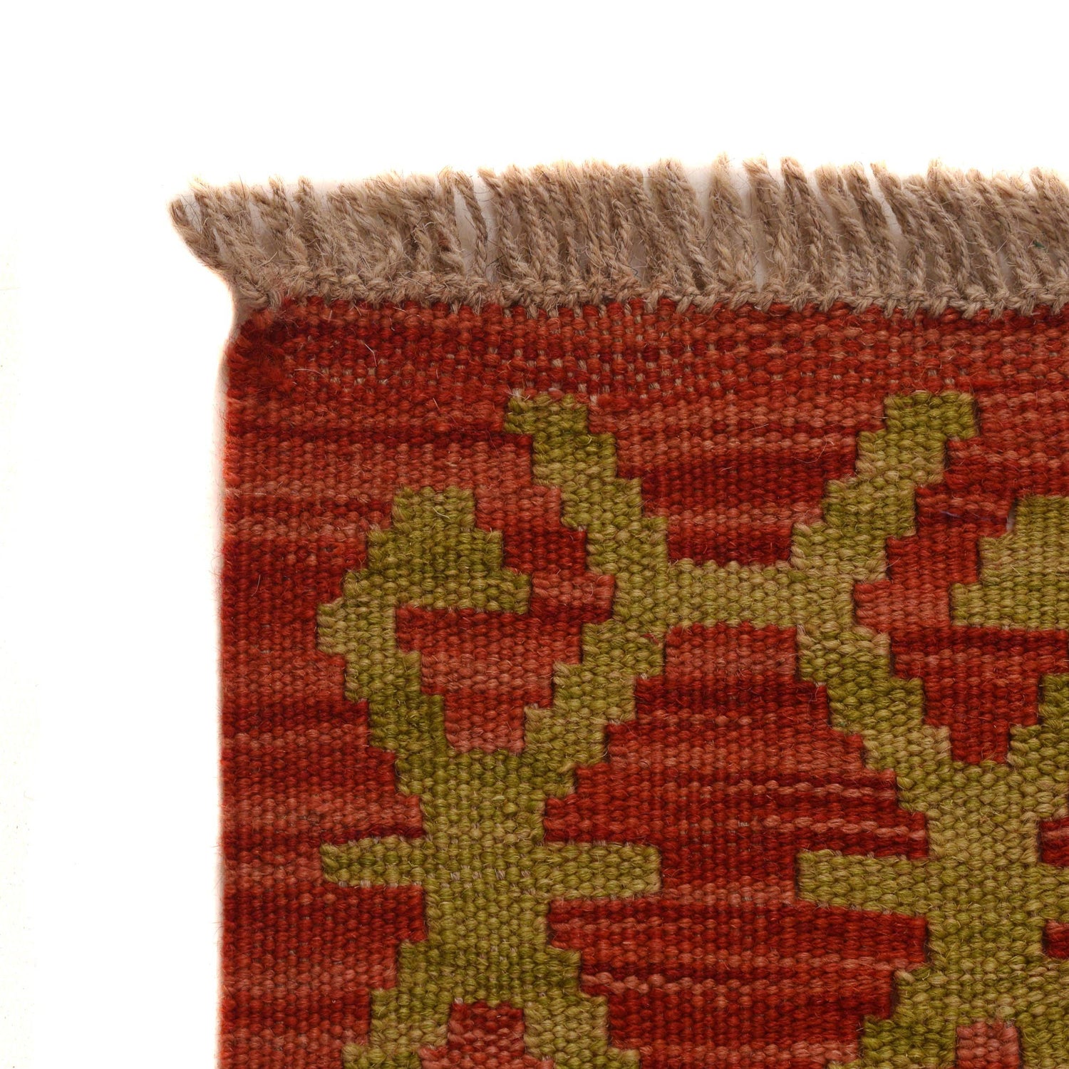 Hand Made Afghan Kilim 5' 0" x 6' 5" ft / 152 x 196 cm - No. B34714