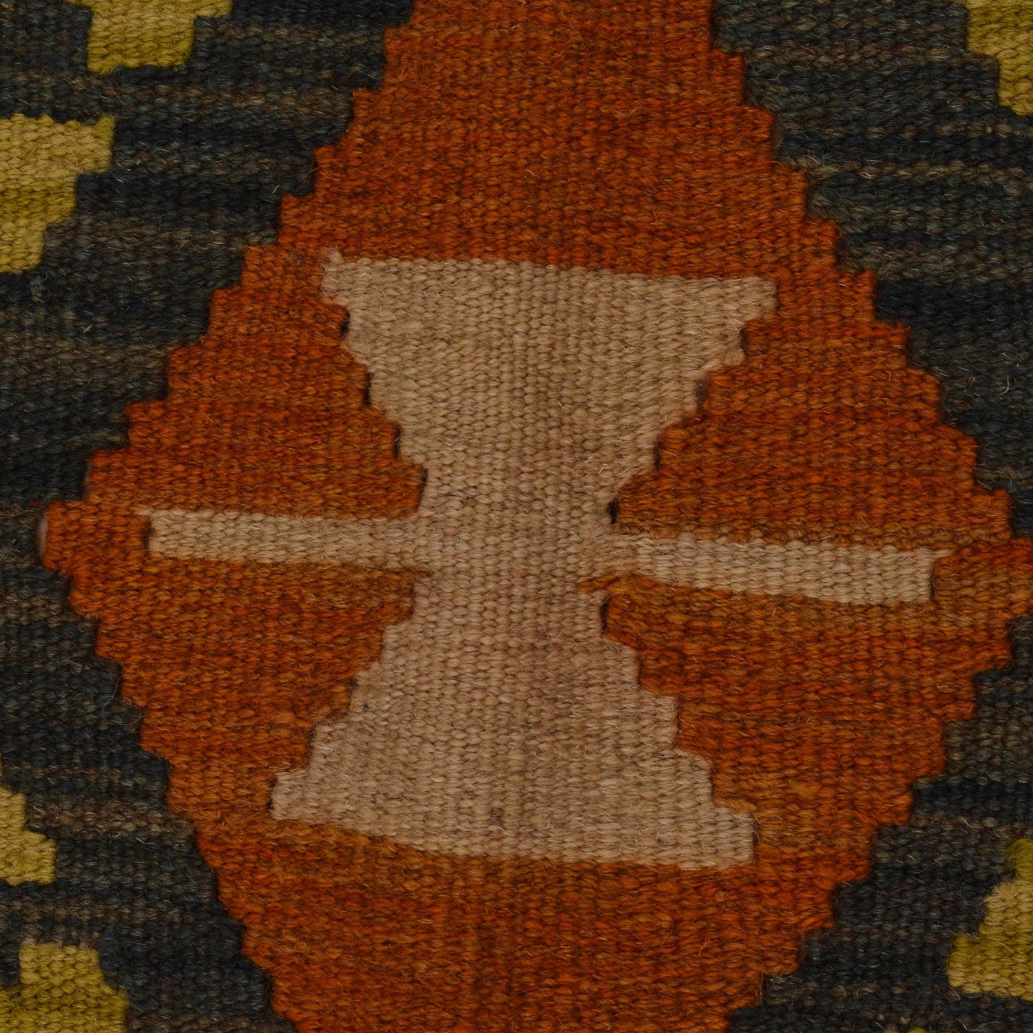 Handmade Turkish Design Wool Kilim 5' 1" x 6' 5" ft / 156 x 196 cm - No. B34718