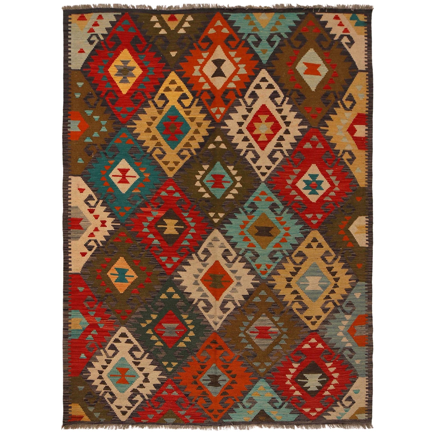 Medium Size Chobi Kilim 4' 11" x 6' 10" ft / 150 x 209 cm - No. B34719