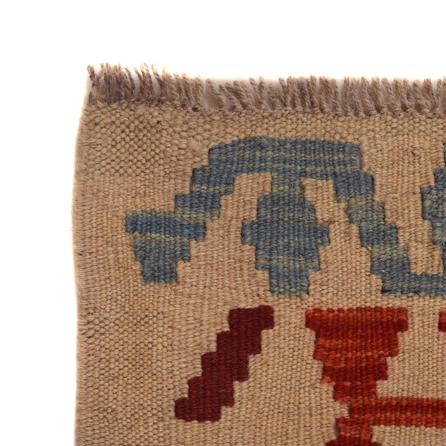 Hand Woven Wool Kelim 5' 0" x 6' 6" ft / 153 x 199 cm - No. B34720