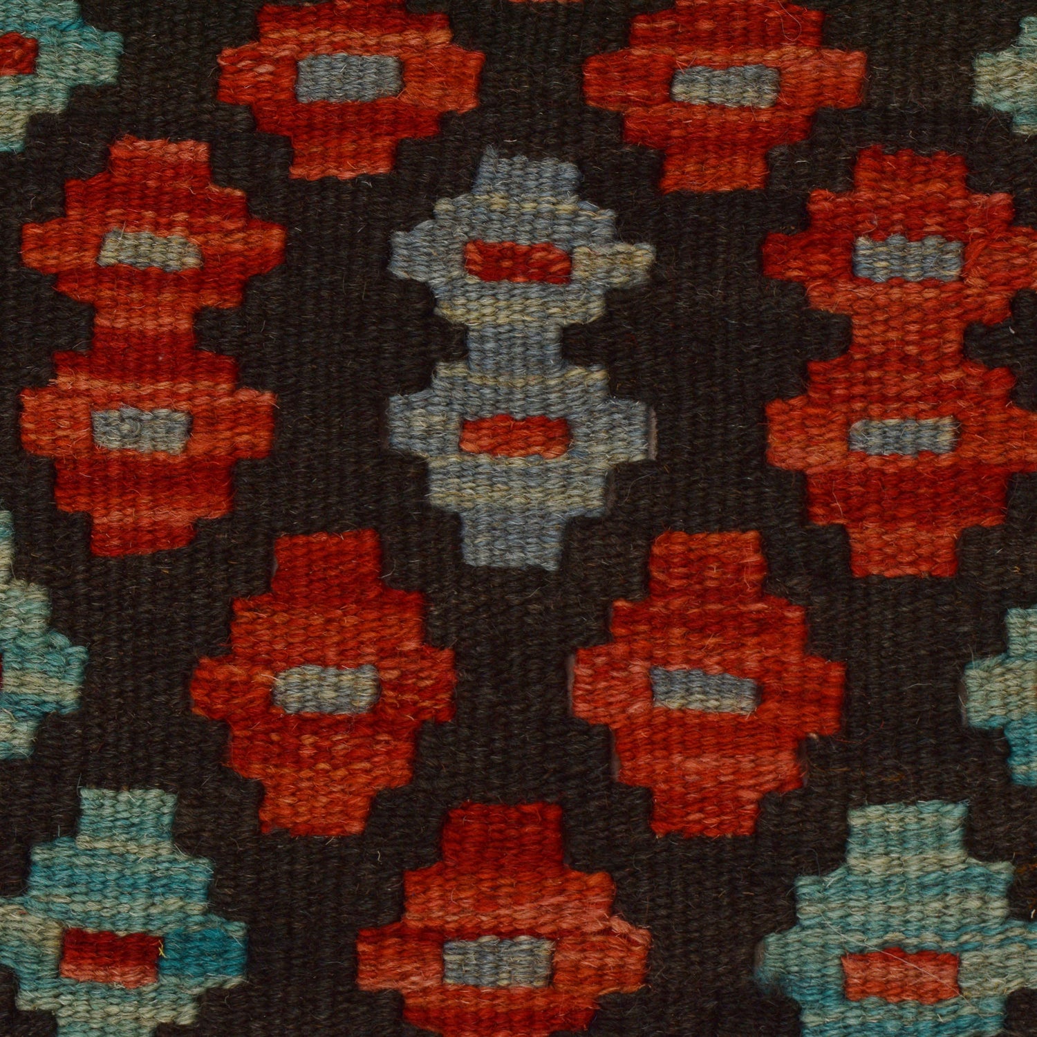 Hand Woven Wool Kelim 5' 0" x 6' 6" ft / 153 x 199 cm - No. B34720