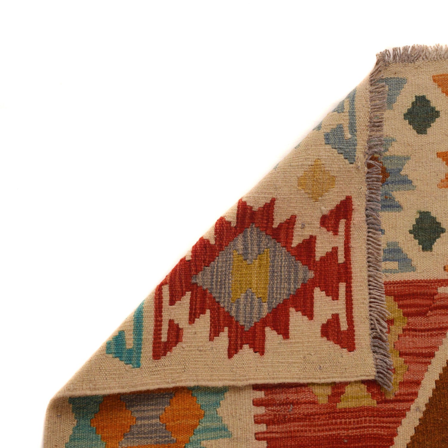 Handmade Afghan Vegetable Kilim 4' 11" x 6' 5" ft / 150 x 195 cm - No. B34722