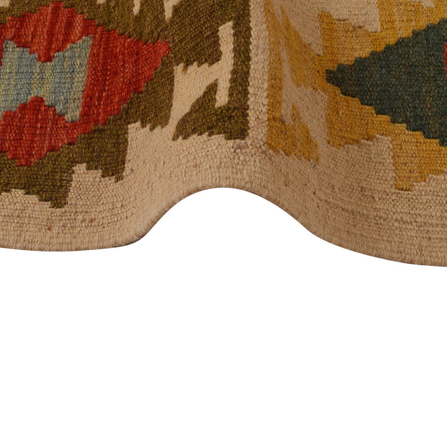 Handmade Afghan Vegetable Kilim 4' 11" x 6' 5" ft / 150 x 195 cm - No. B34722